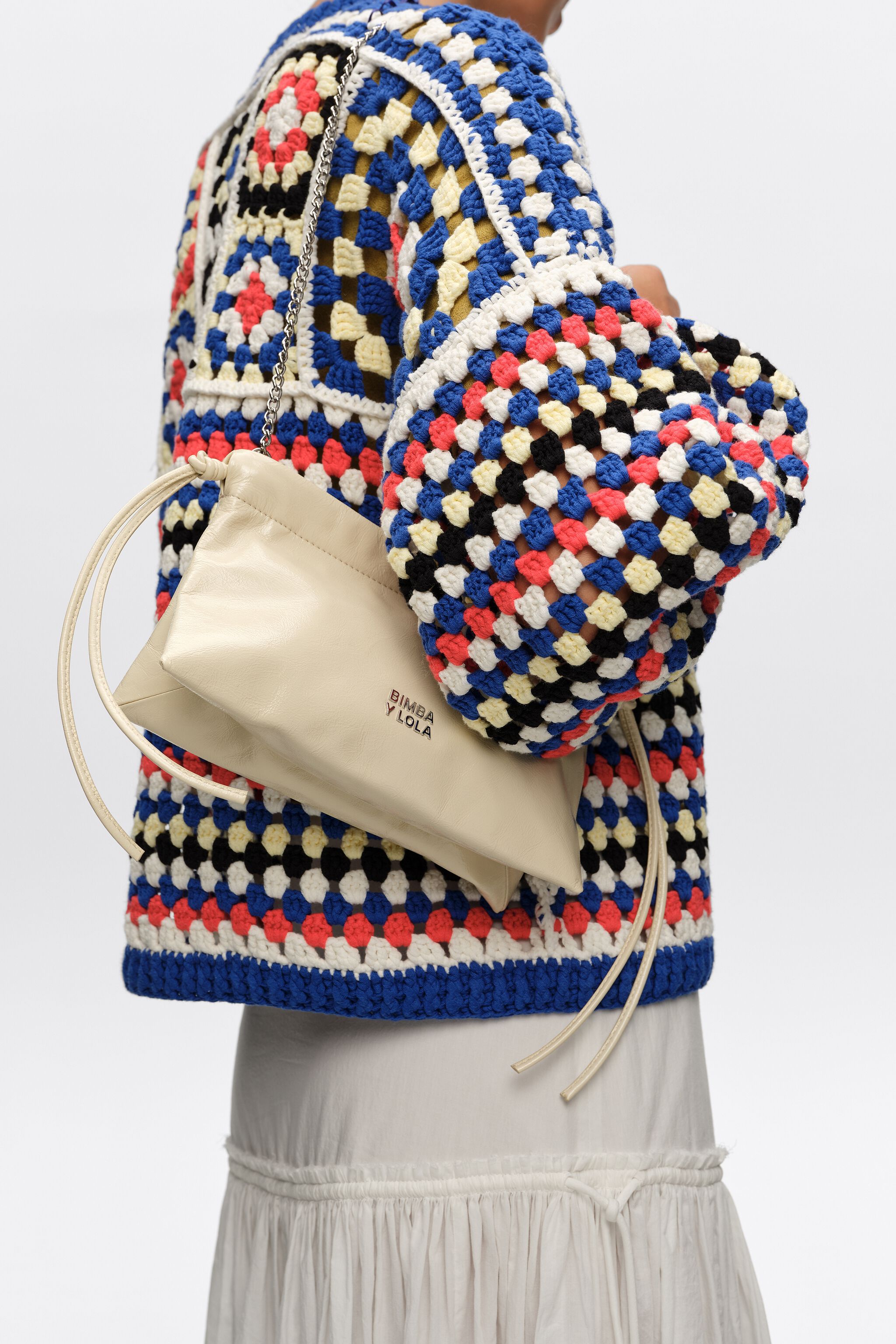 Ivory leather mini bag