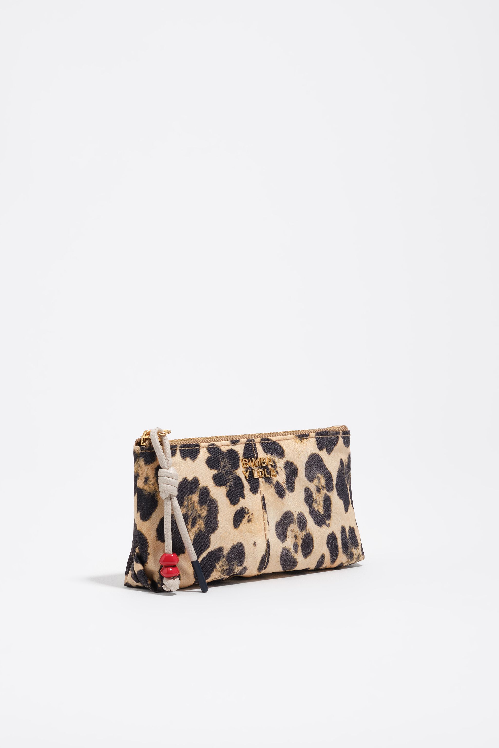 Natural Leopard nylon coin purse