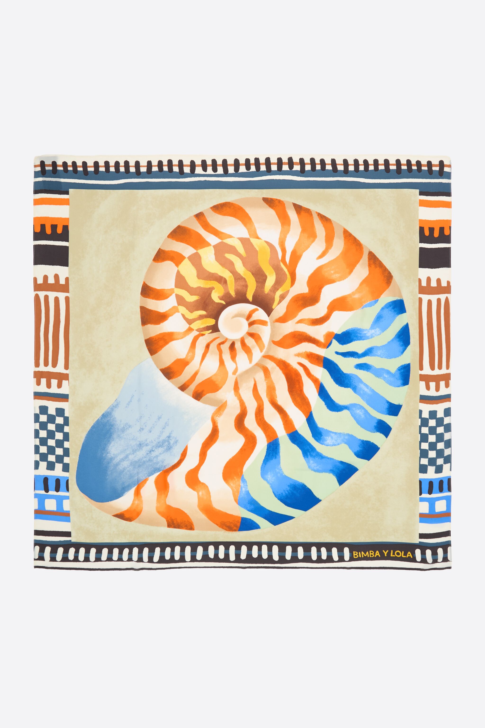 Orange shell scarf