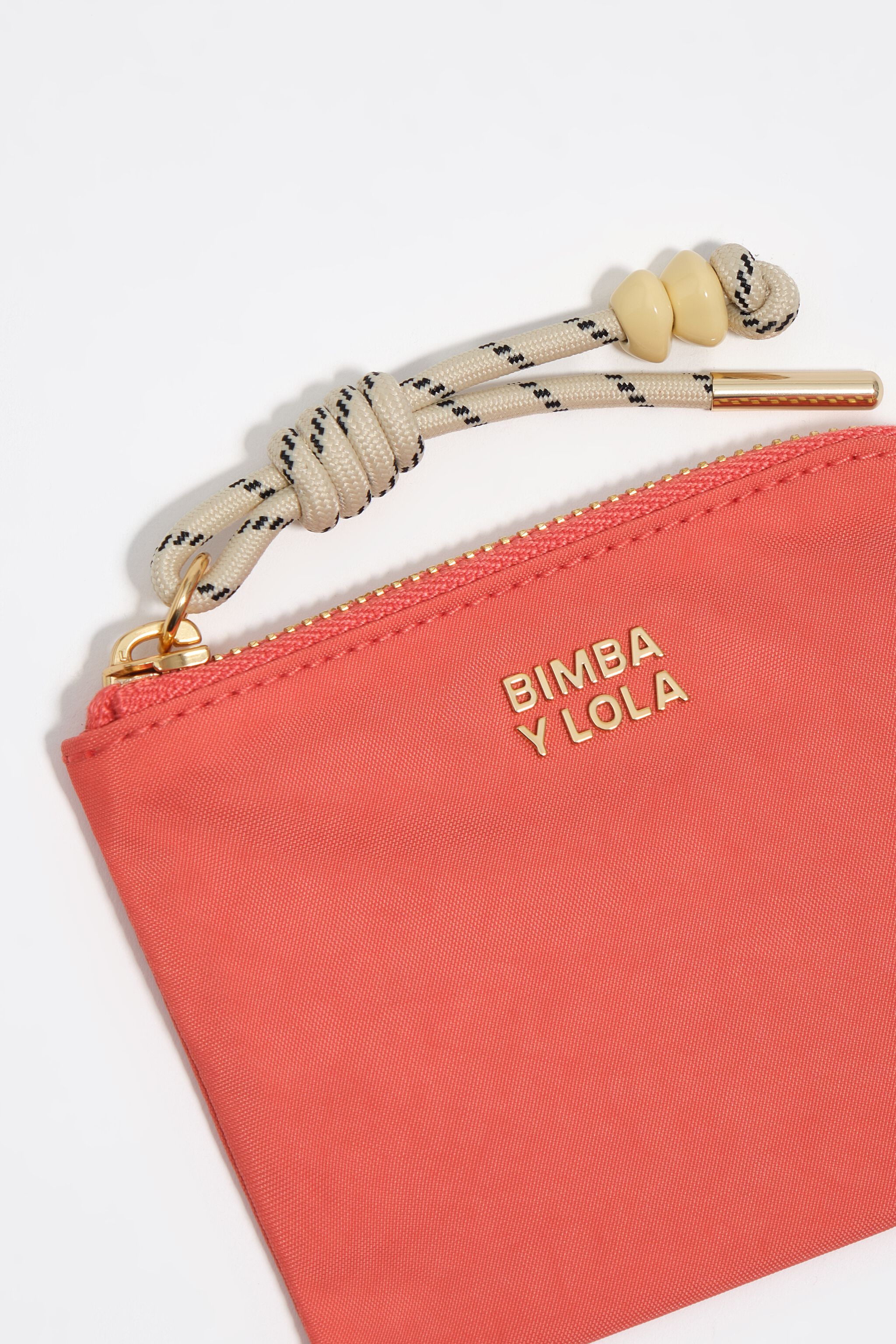 Coral nylon coin purse