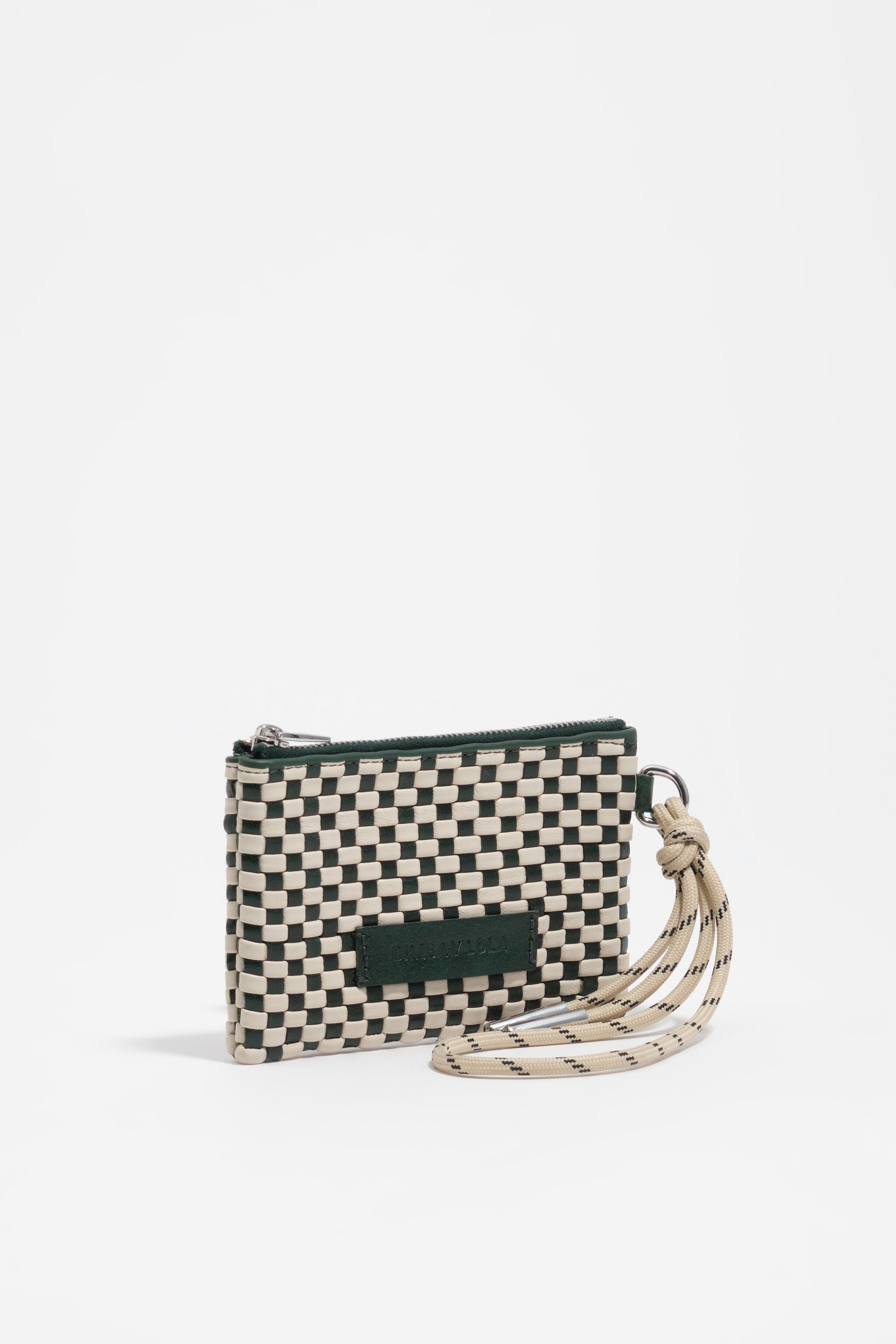 Dark green leather coin purse