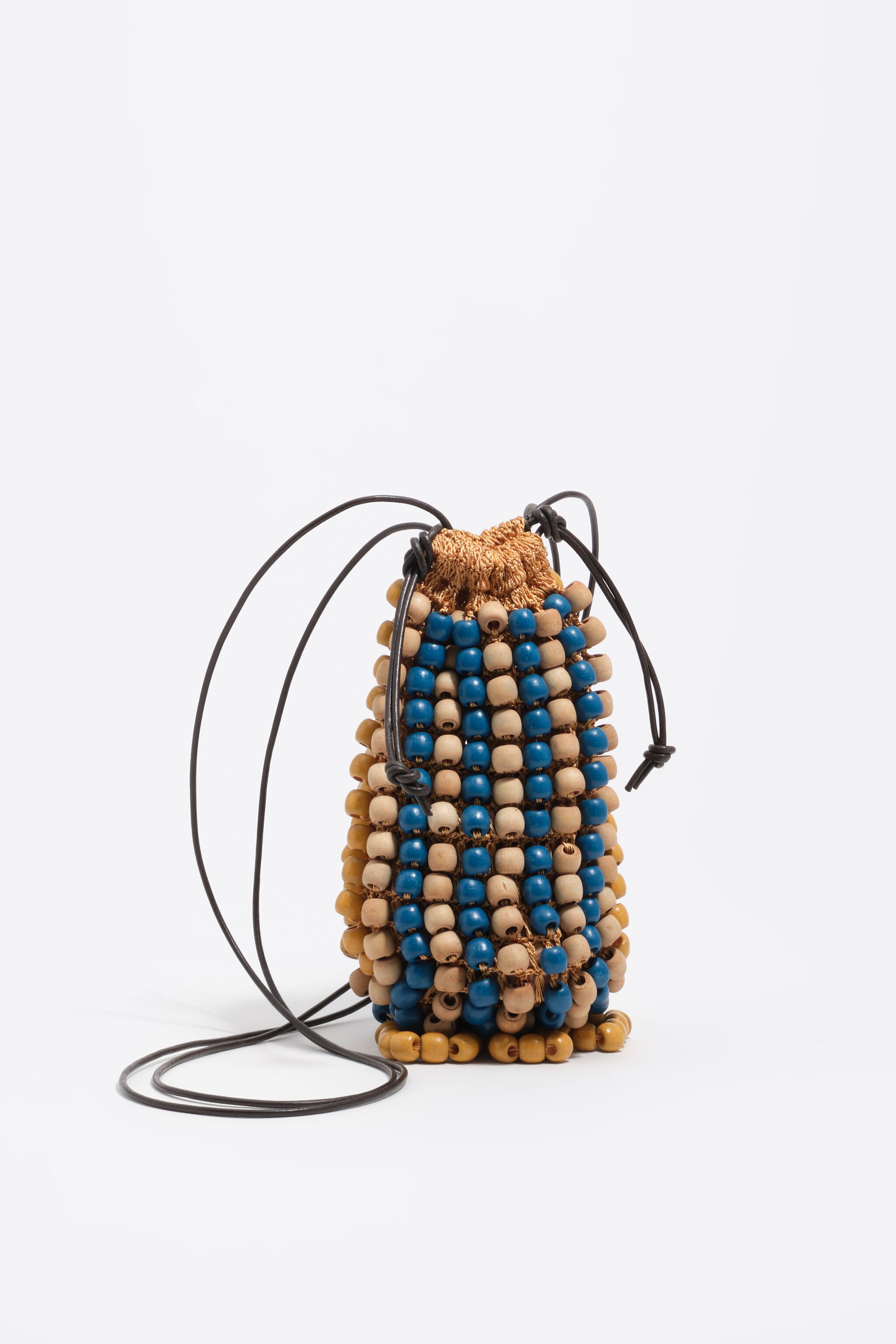 Blue crochet mini bag