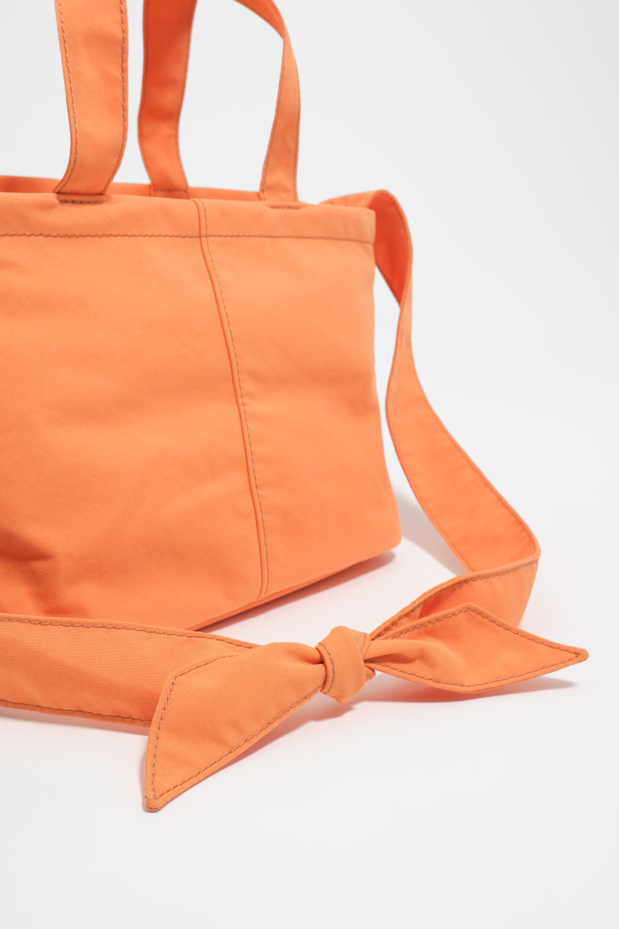 Orange nylon crossbody bag