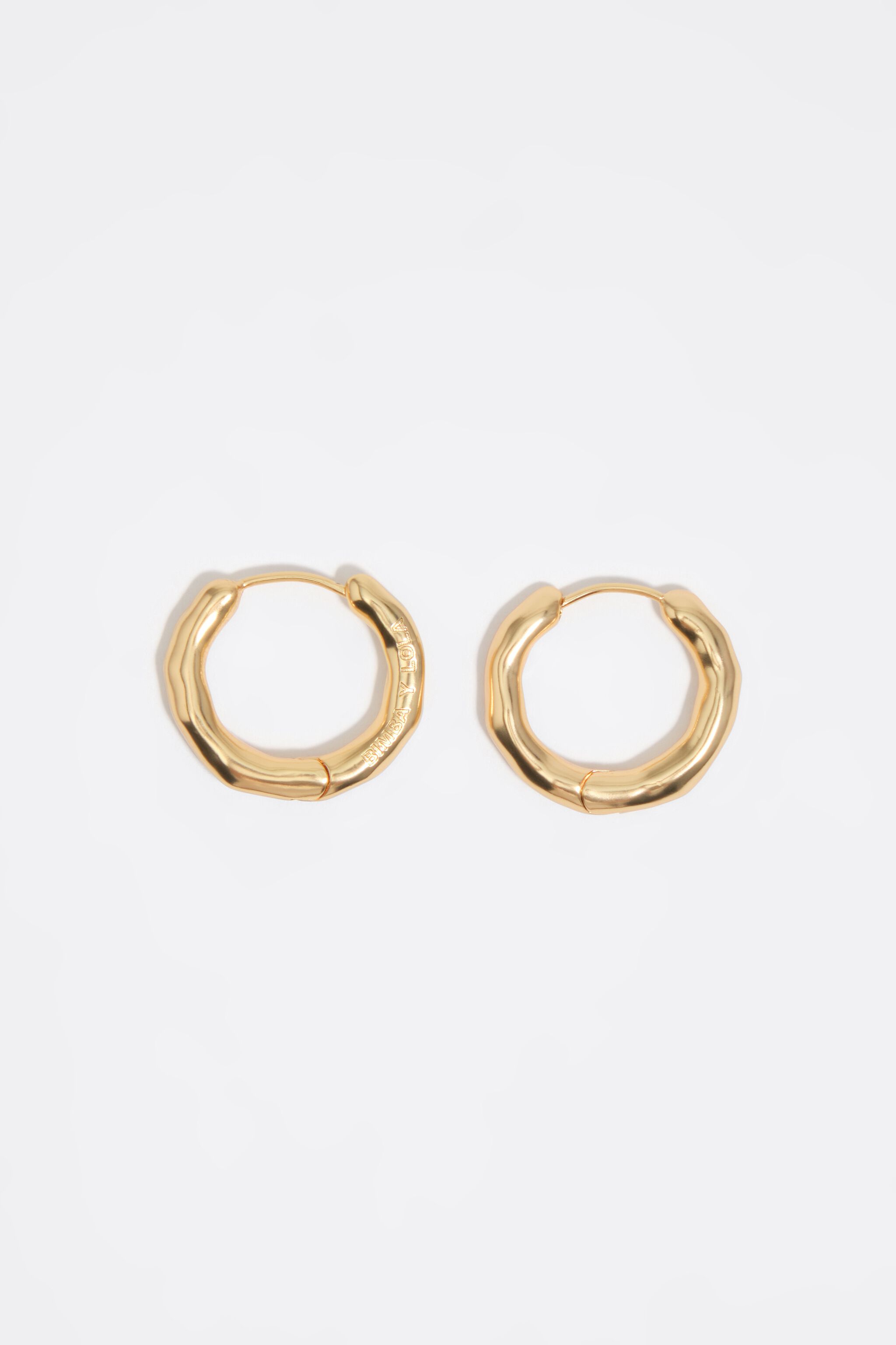 Matte gold irregular hoop earrings