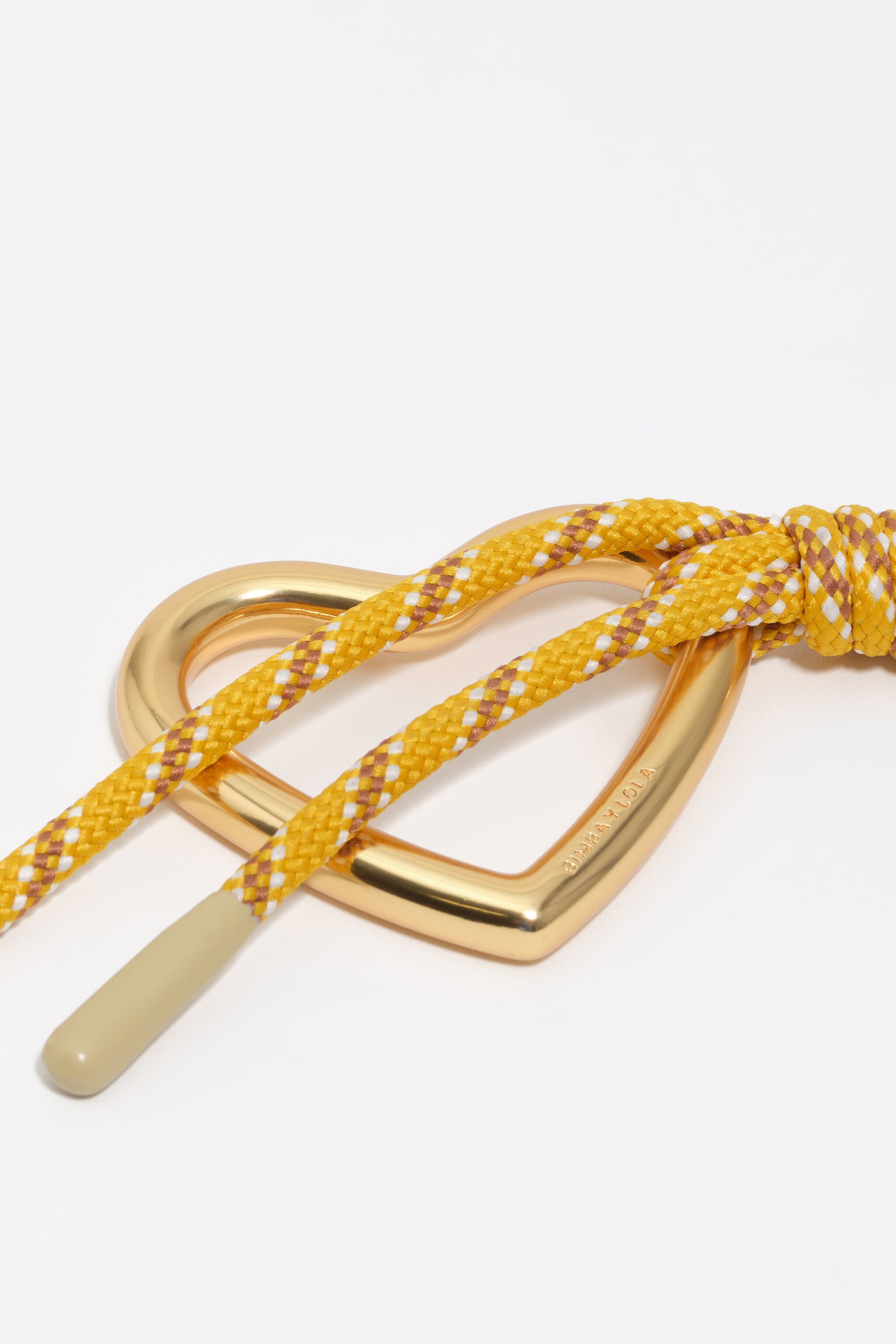 Metal and cord heart key ring