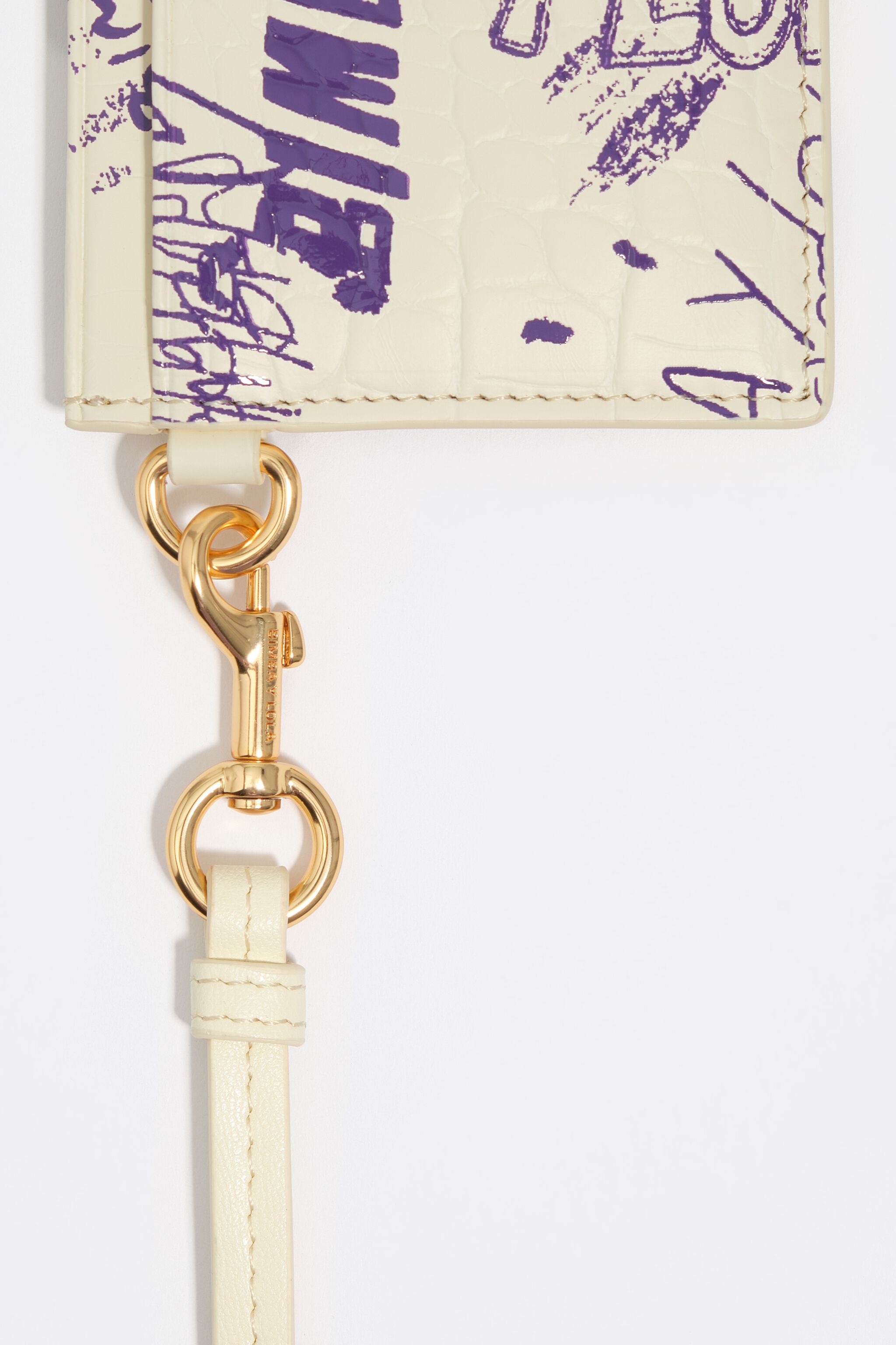 Yellow and purple BIMBA logos card holder