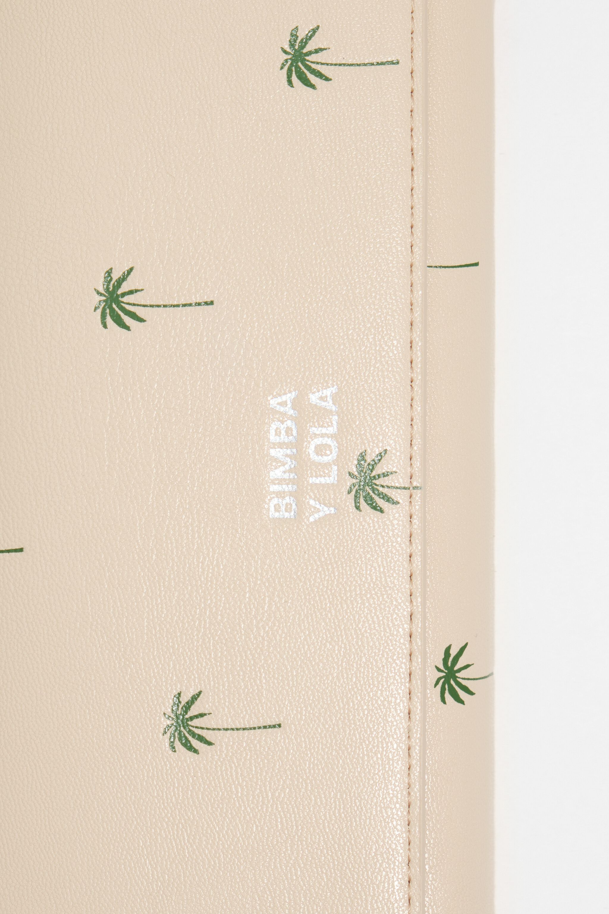 Large sand leather Palms wallet
