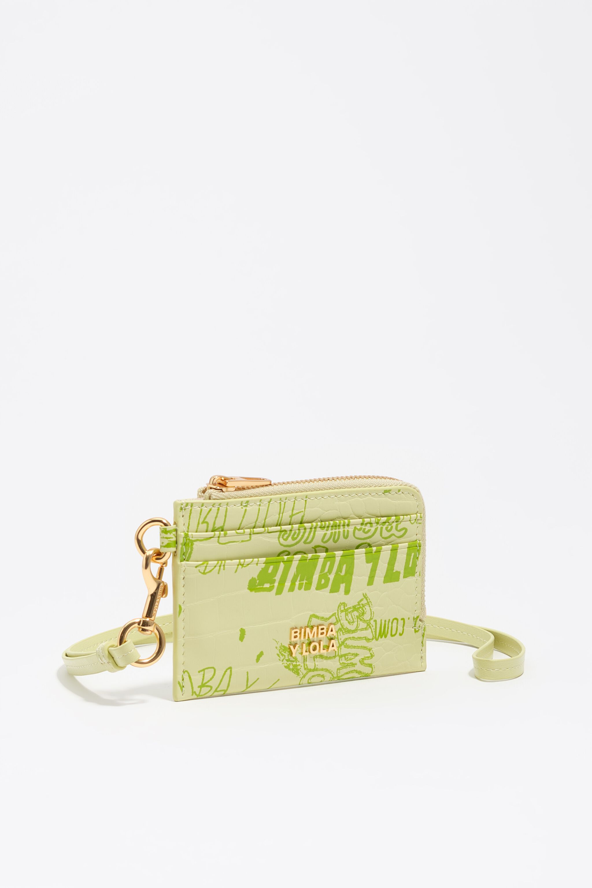 Pastel green BIMBA logos coin purse/card holder