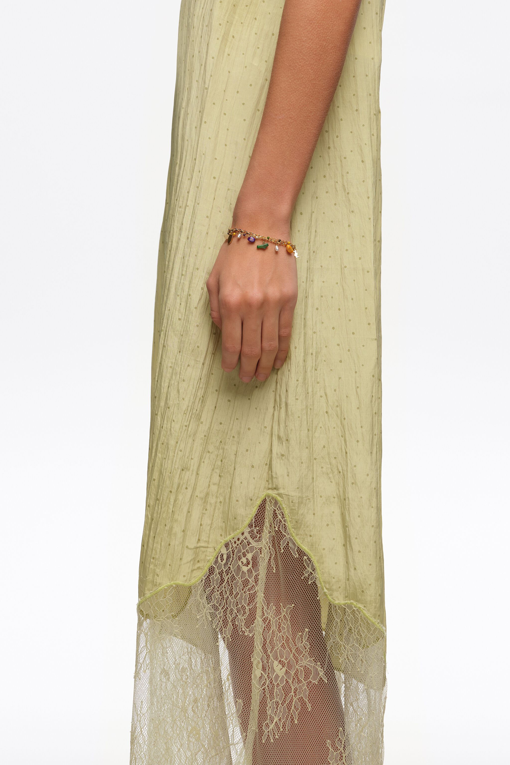 Multicolor stones double-layer bracelet