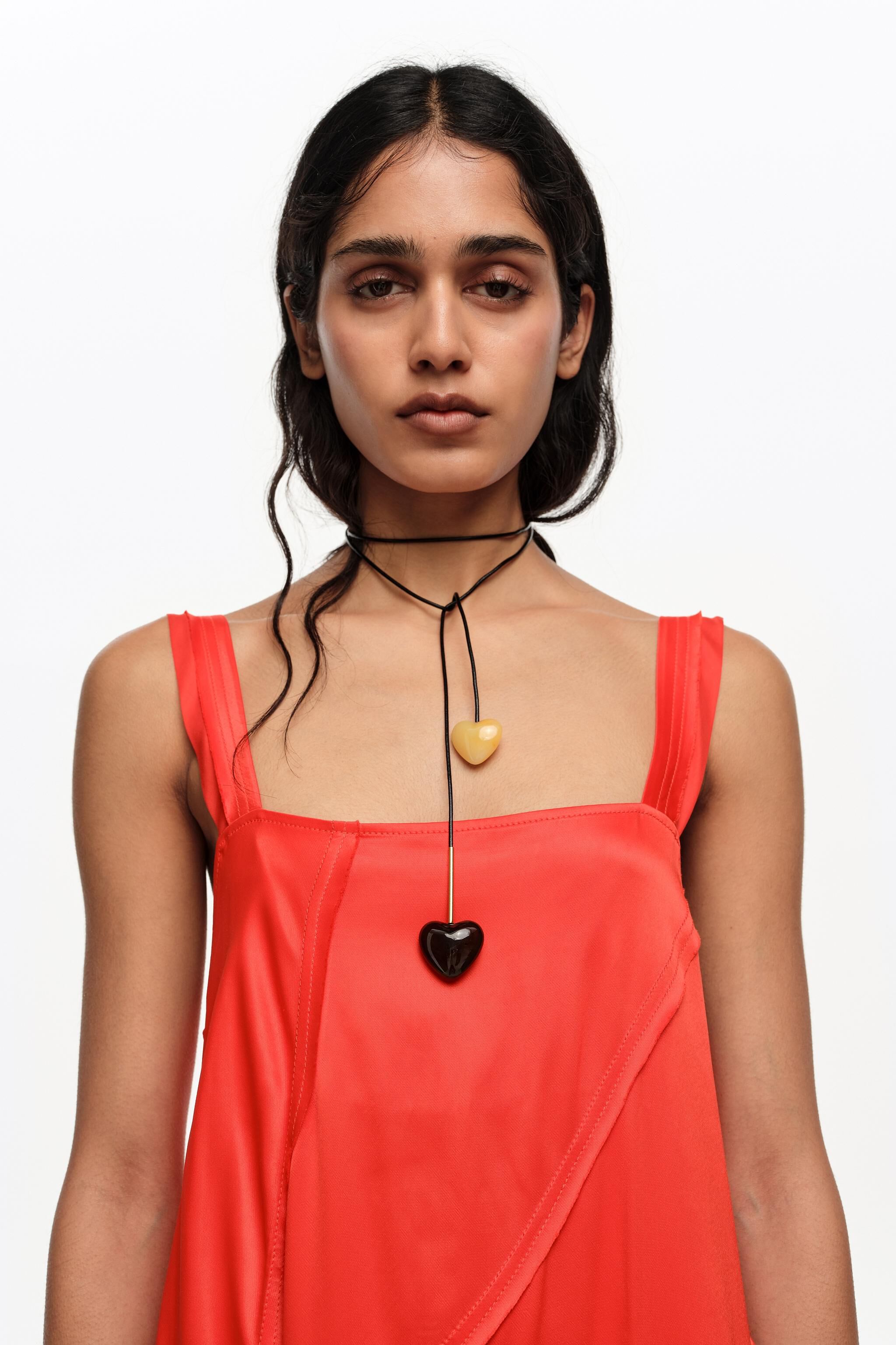 Red flared A-line dress