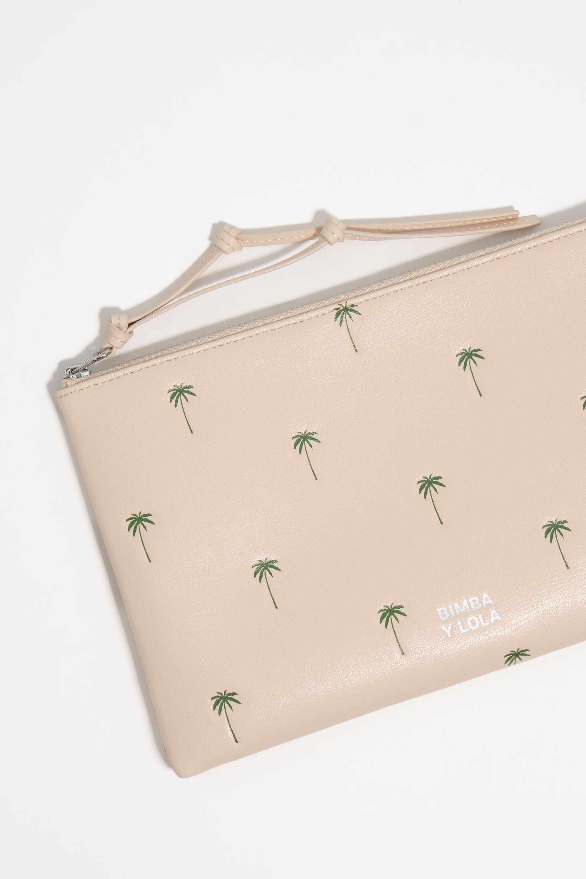 Large sand leather Palms handbag