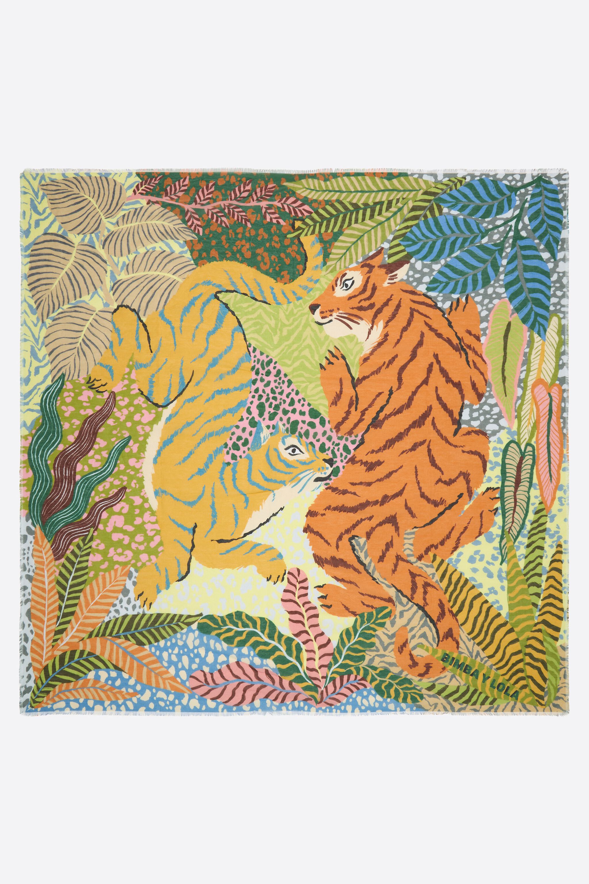 Wild orange shawl