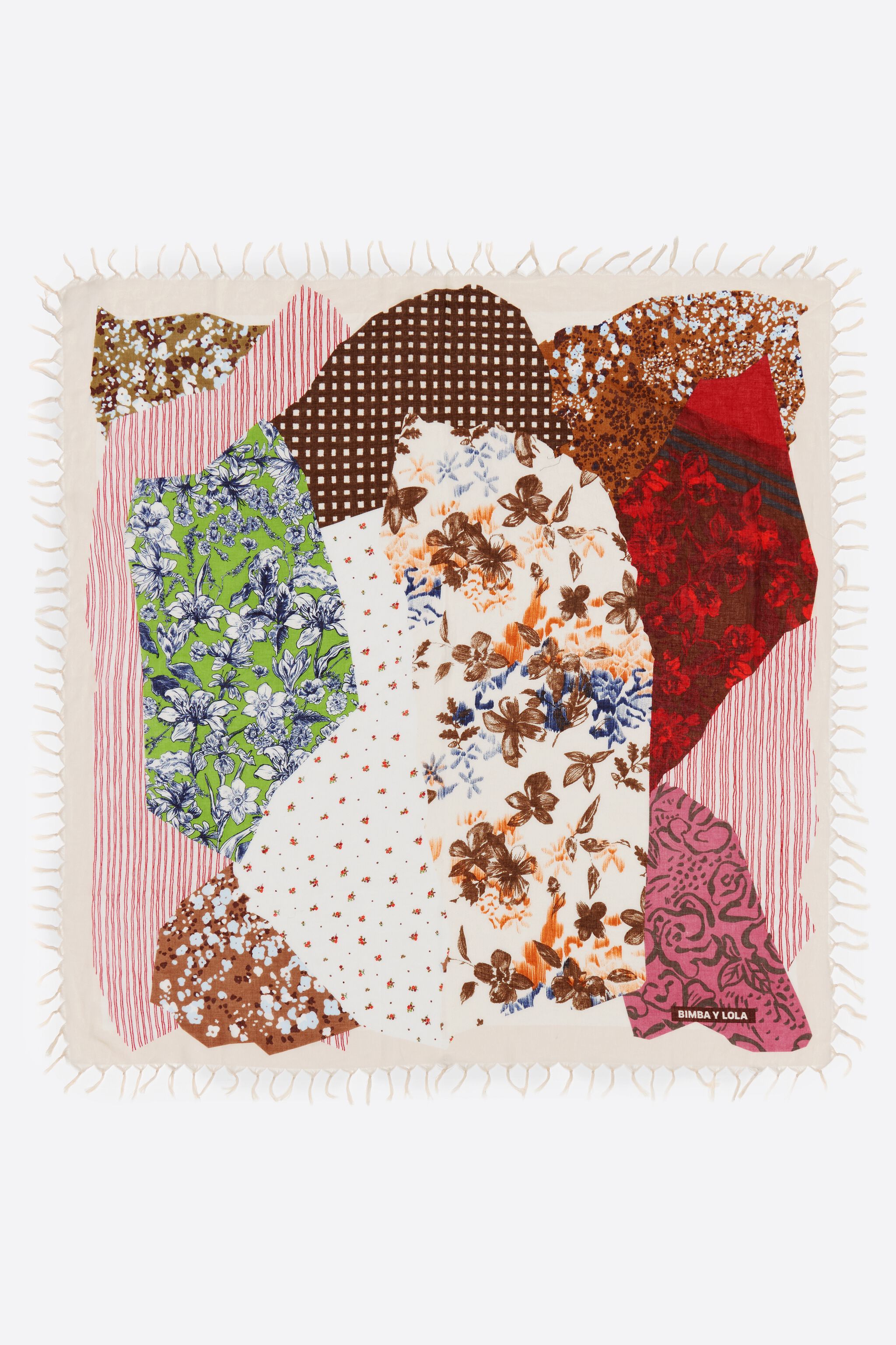 Collage prints shawl