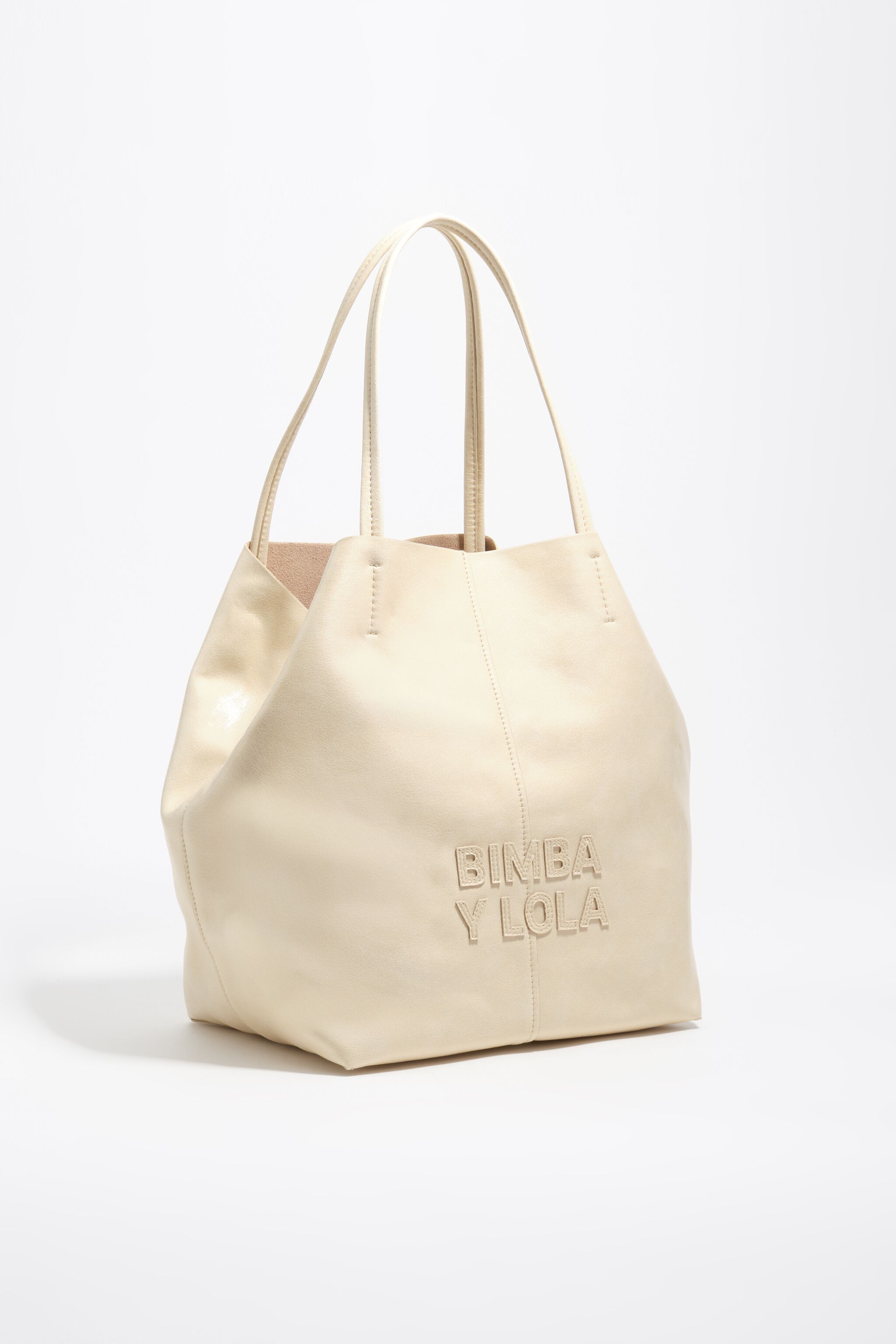 Large ivory shoulder bag