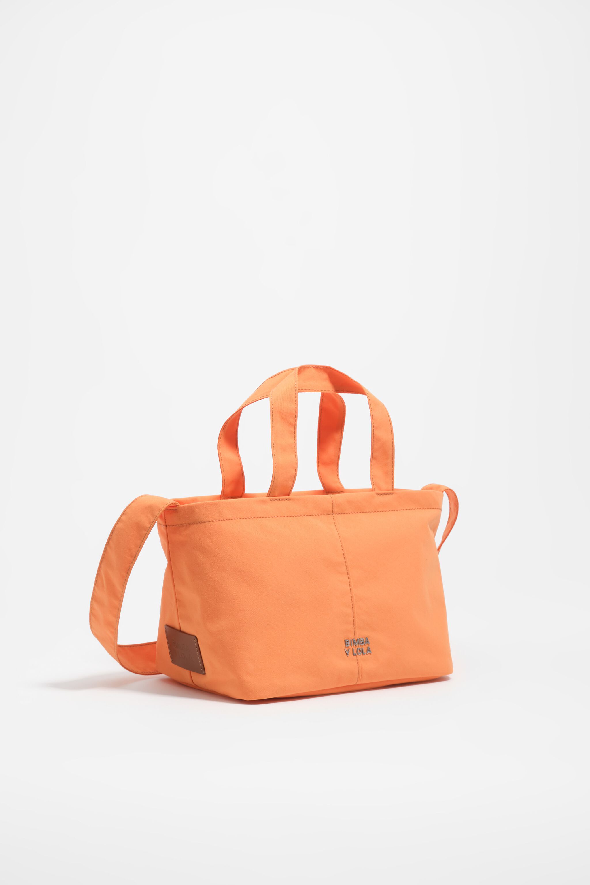 Orange nylon crossbody bag