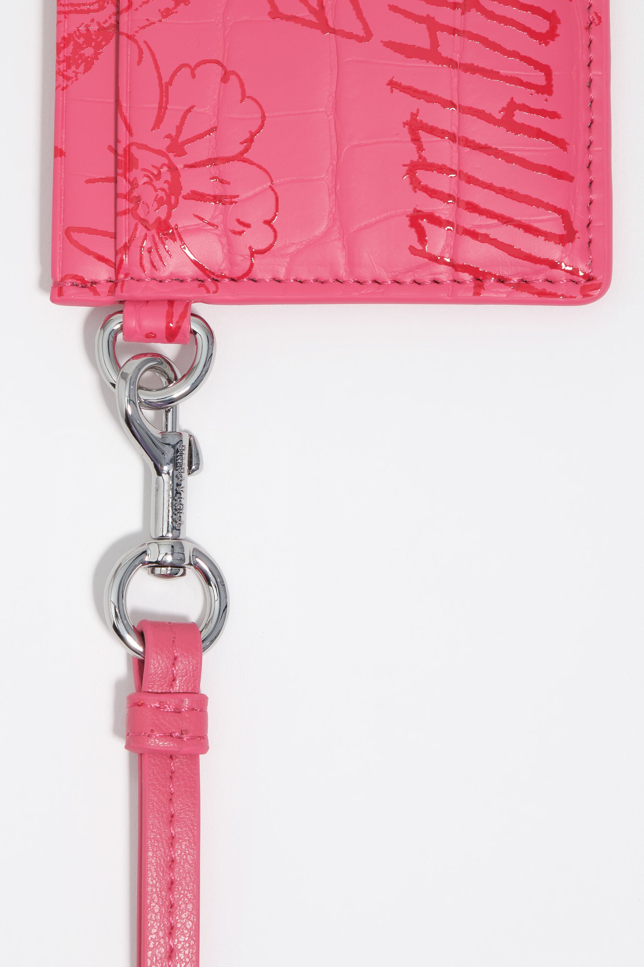 Berry pink BIMBA logos card holder