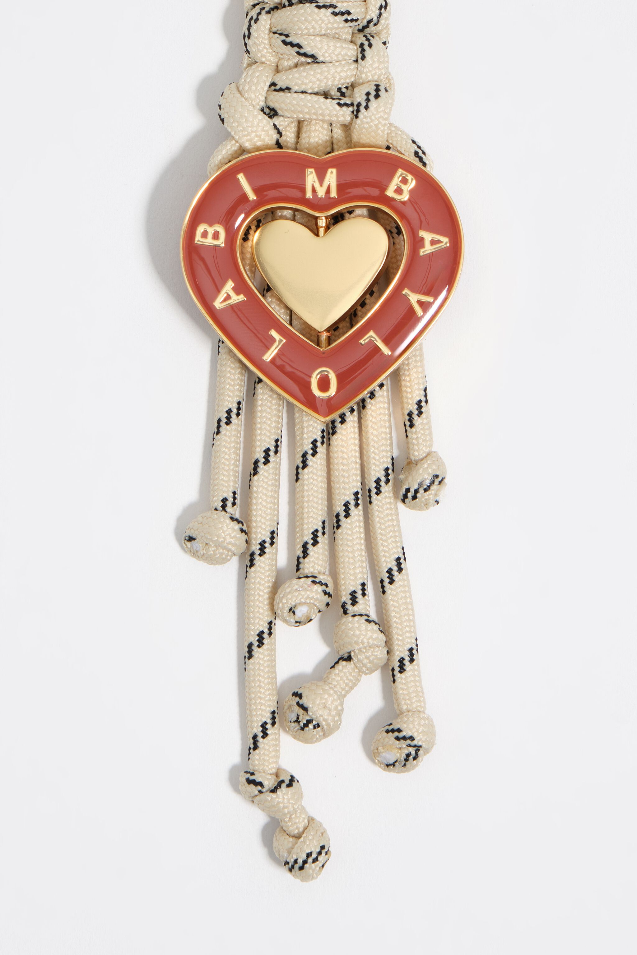 Ivory heart rope key ring