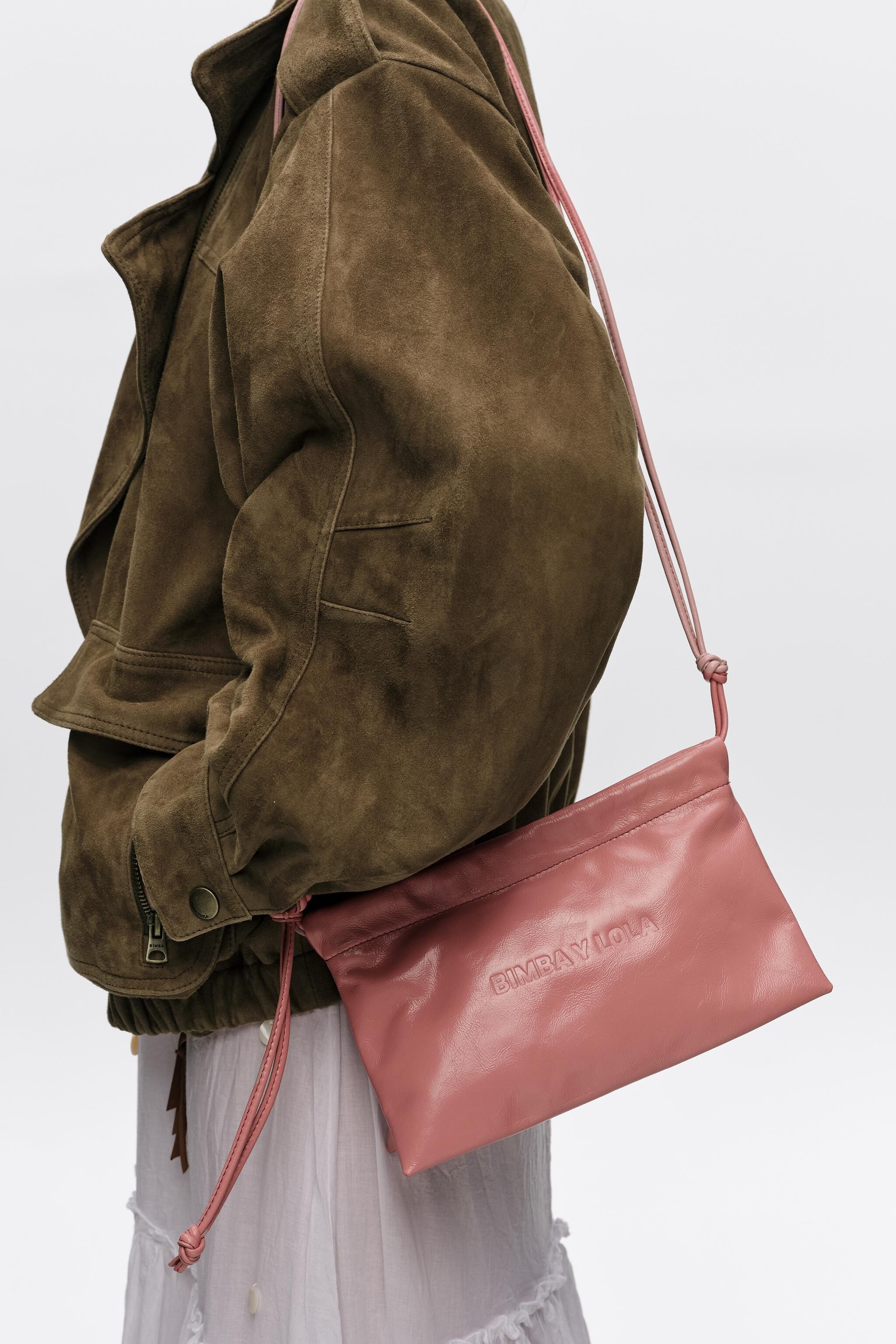 Mini pink leather bag