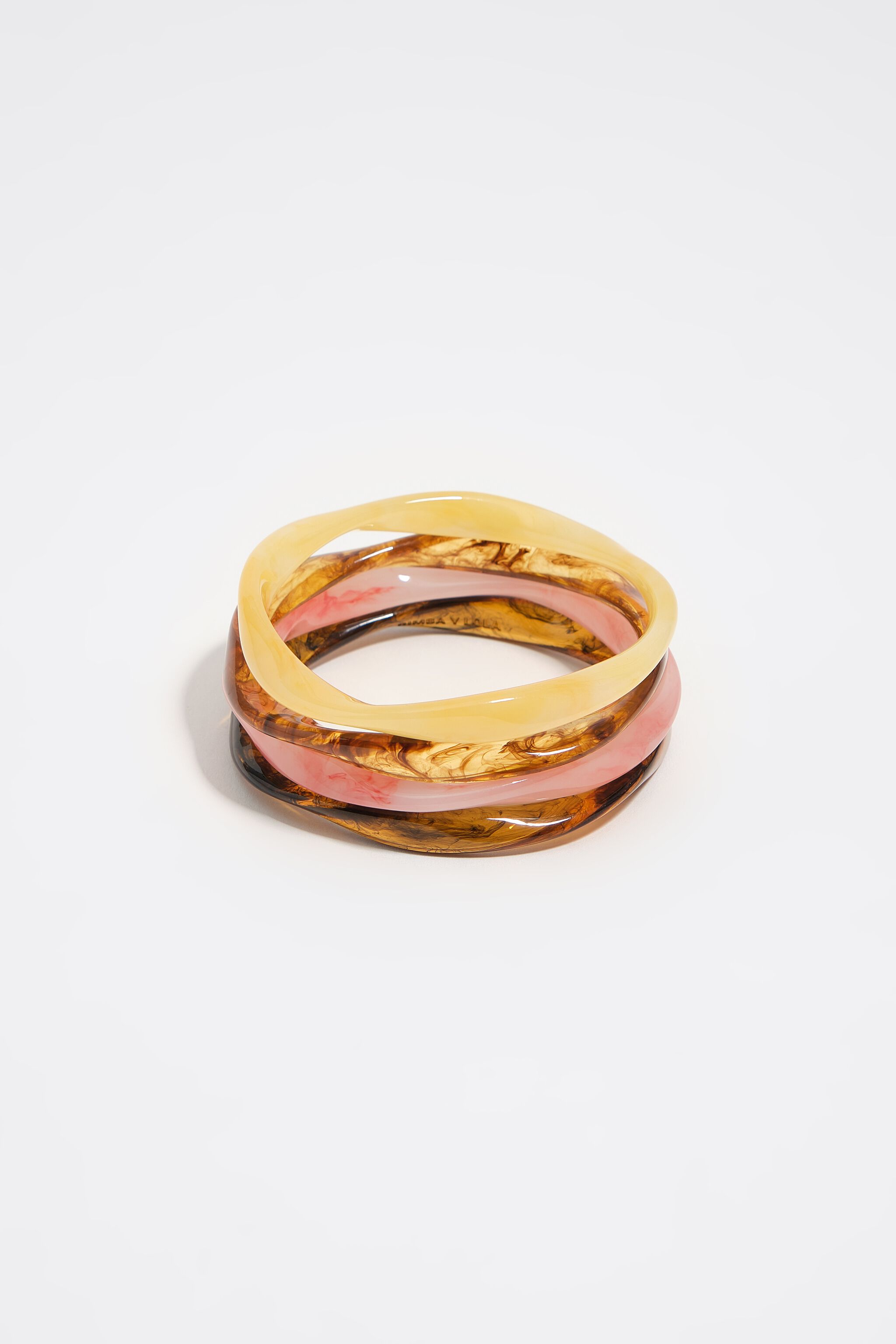 Amber resin set of 4 bracelets