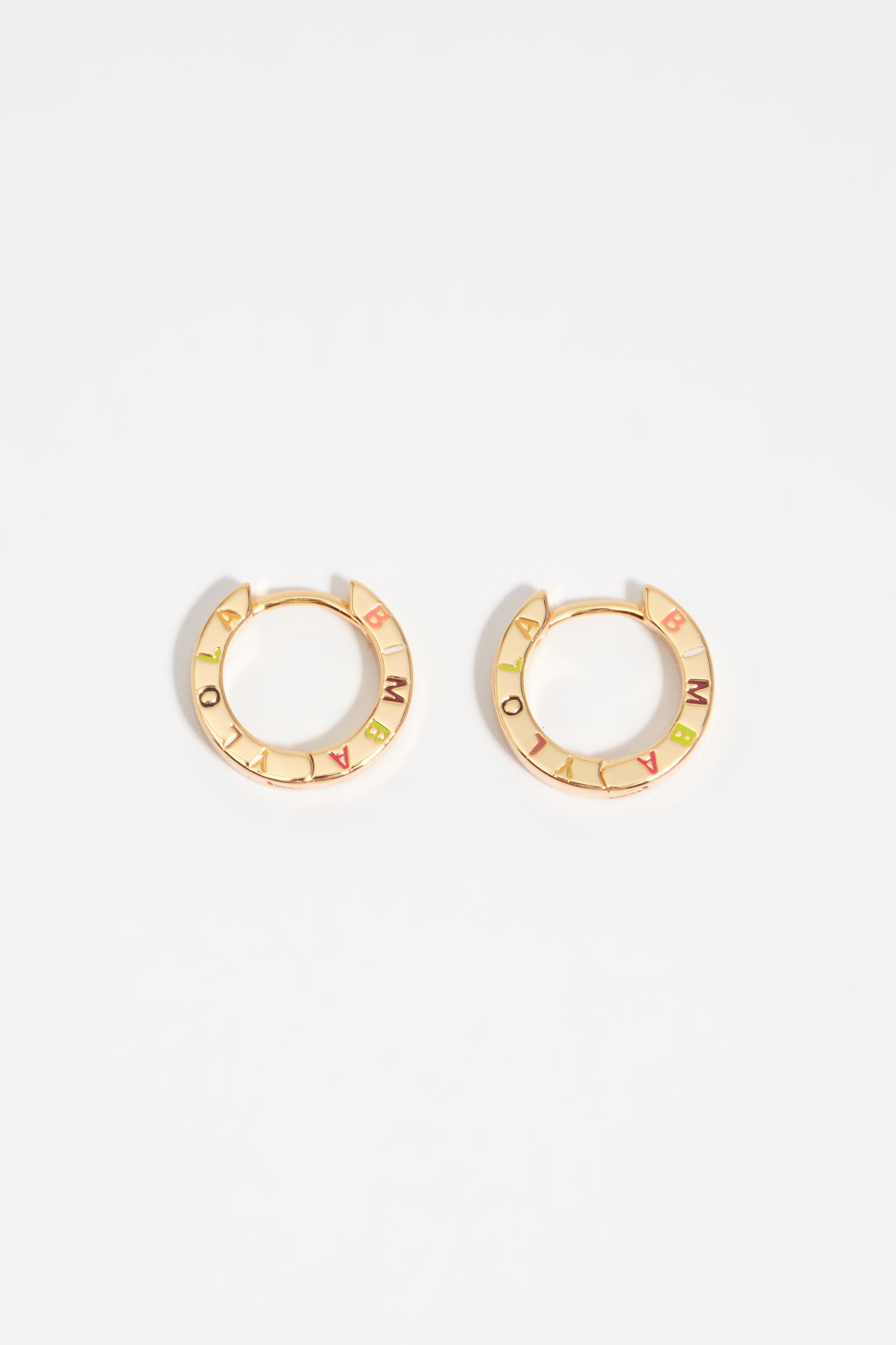 Gold logo hoop earrings