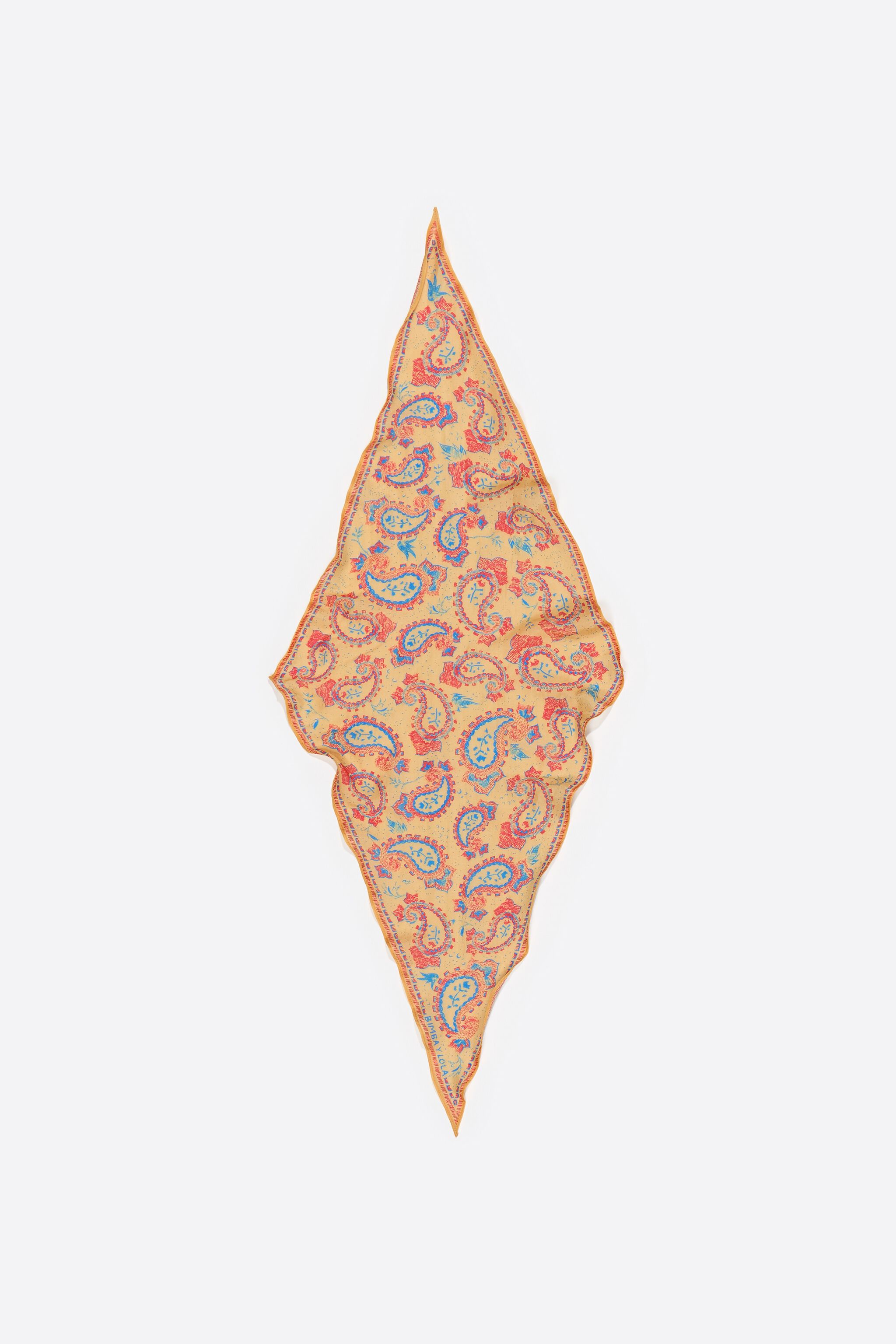 Light orange diamond paisley scarf