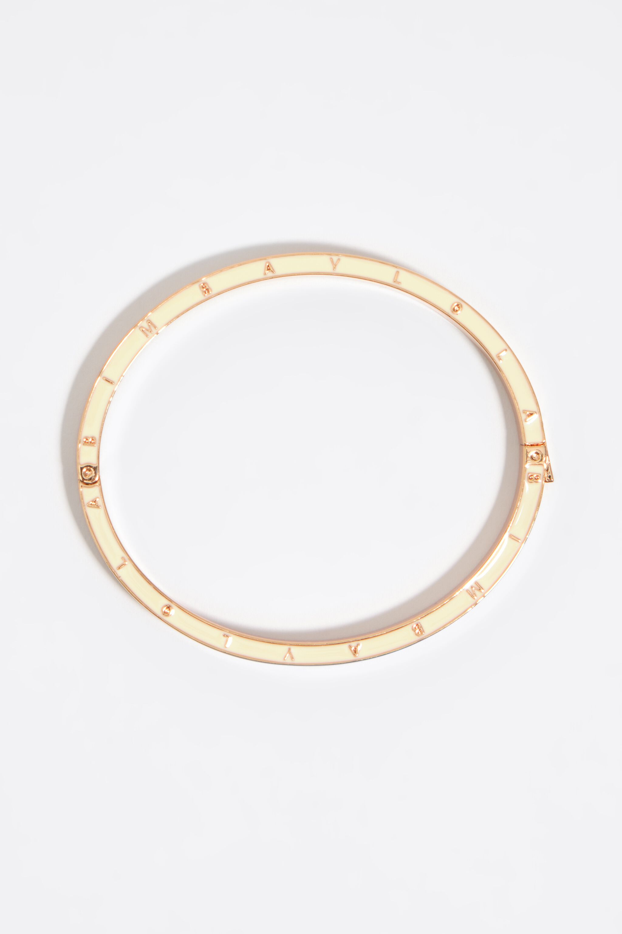 Rigid ivory logo bracelet