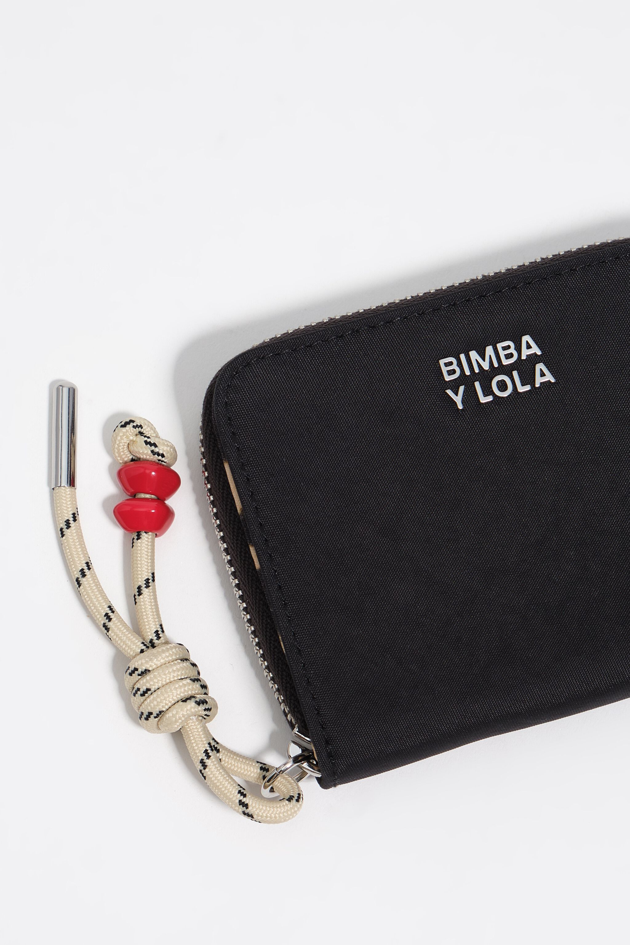 Graphite nylon flap purse