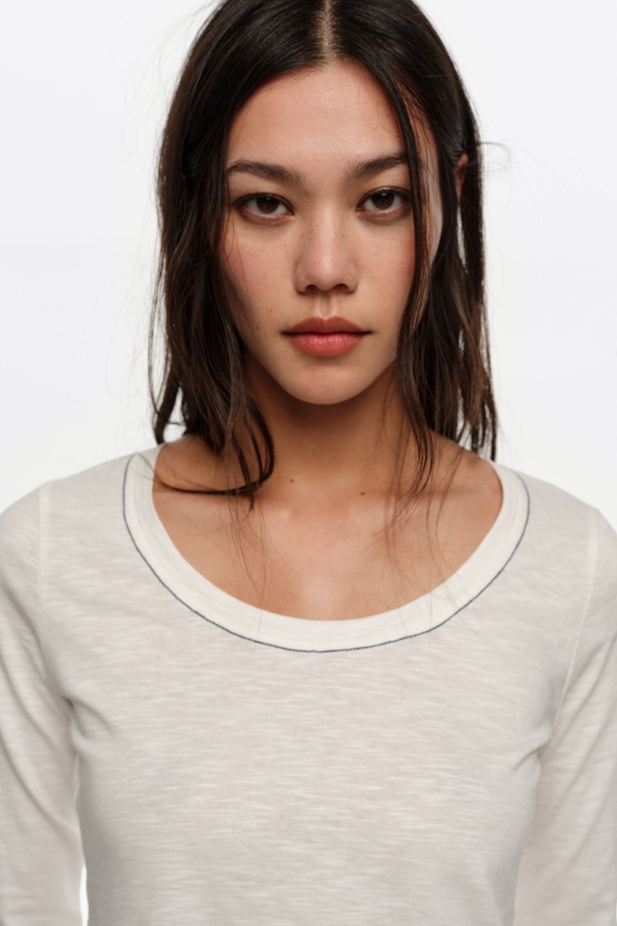 Ivory 3/4-sleeve T-shirt