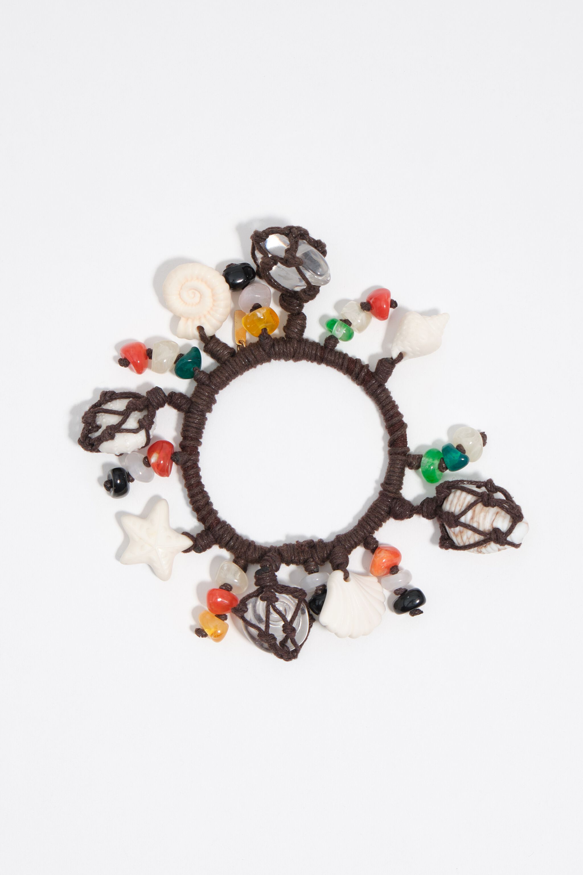 Multicolor charms scrunchie