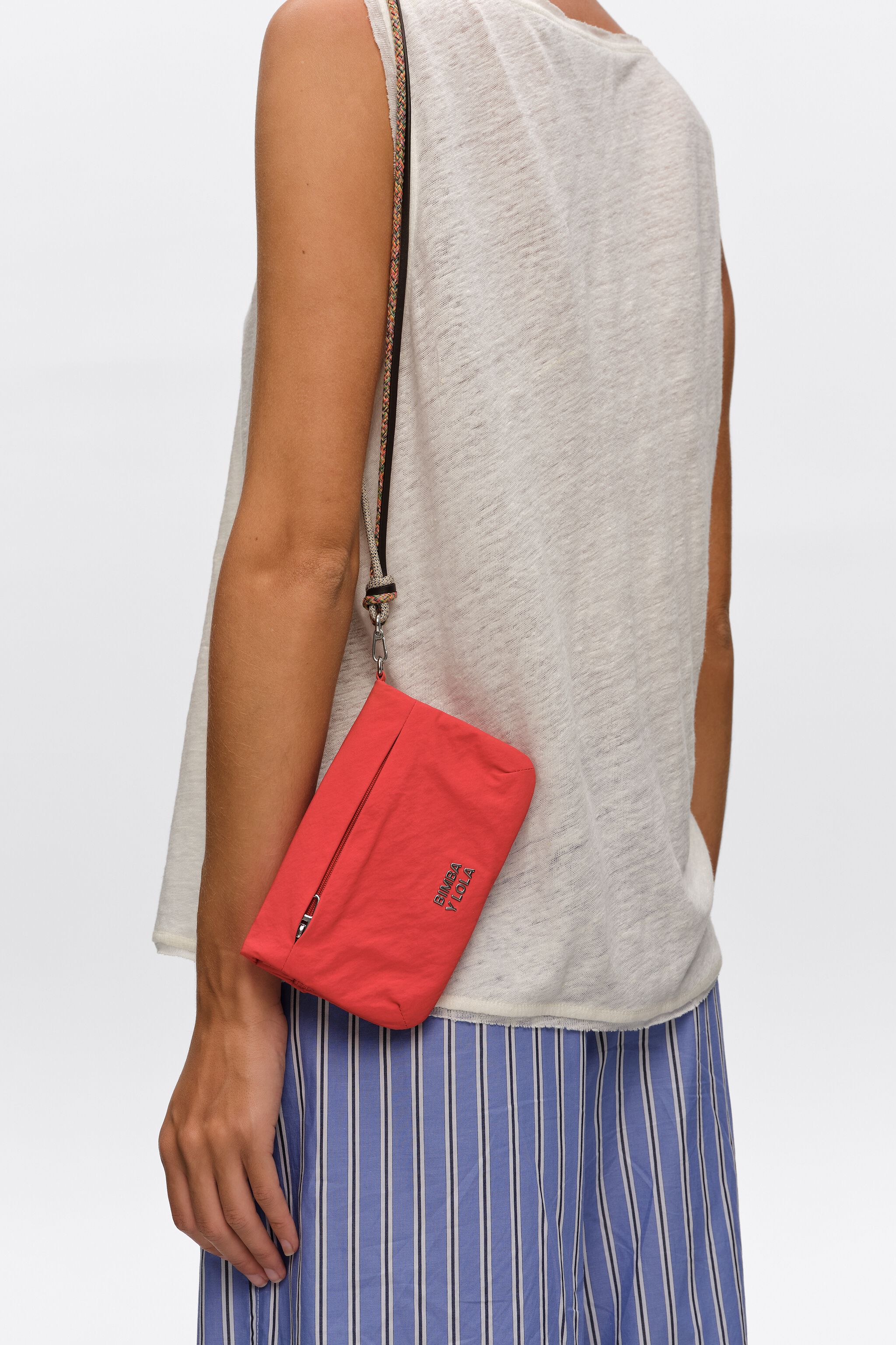 Large pomegranate nylon purse