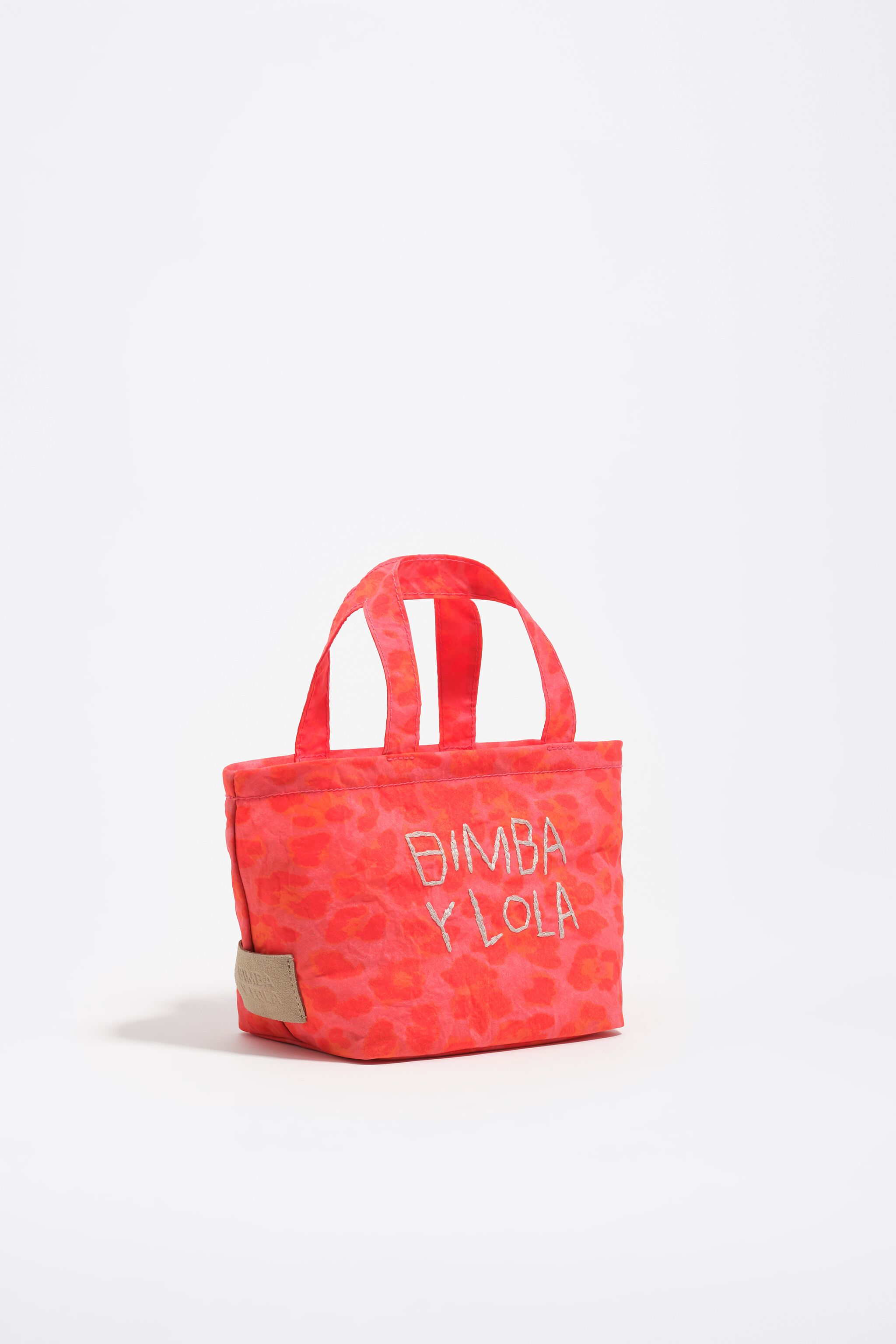 Pink leopard nylon mini bag