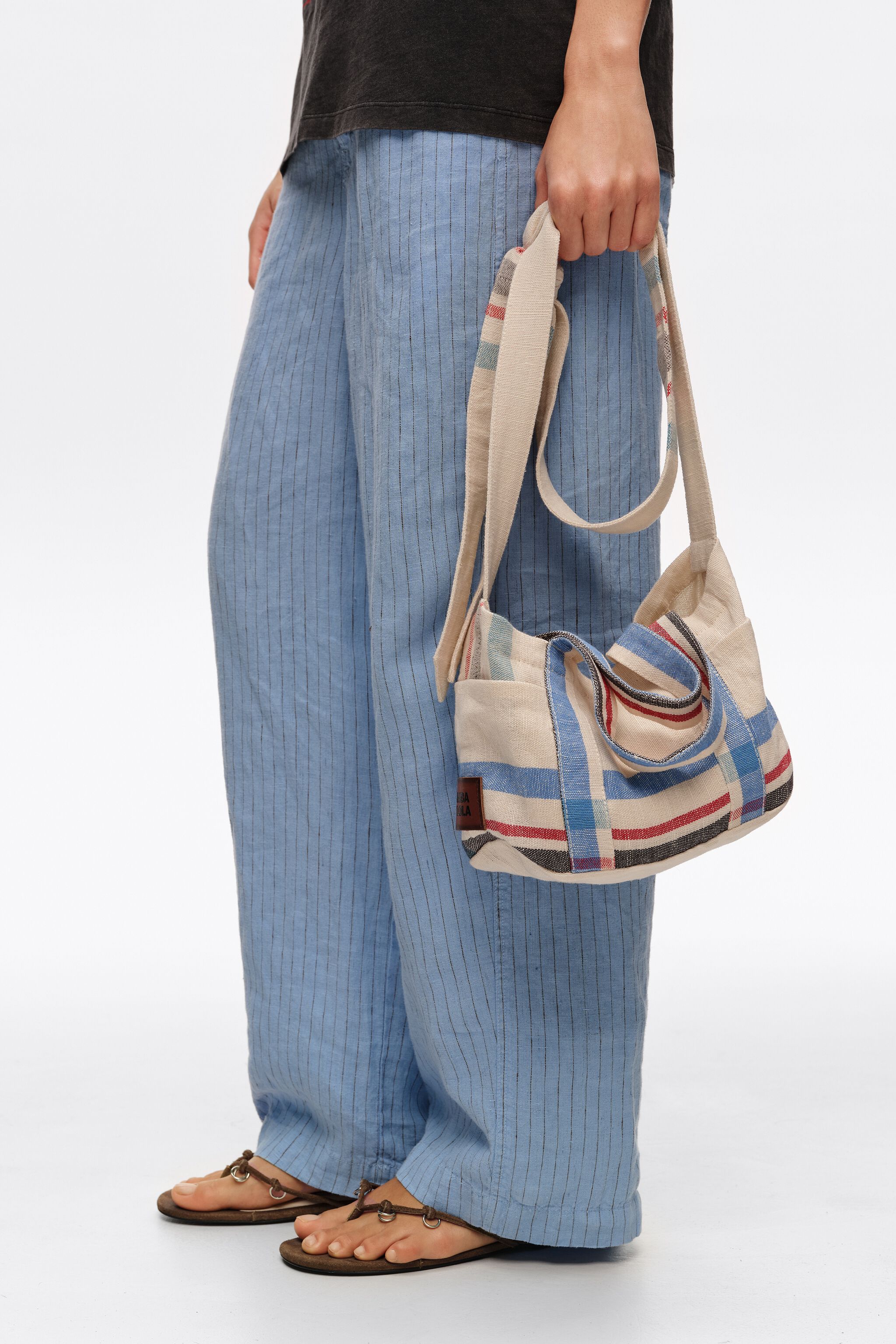 Ecru linen mini bag
