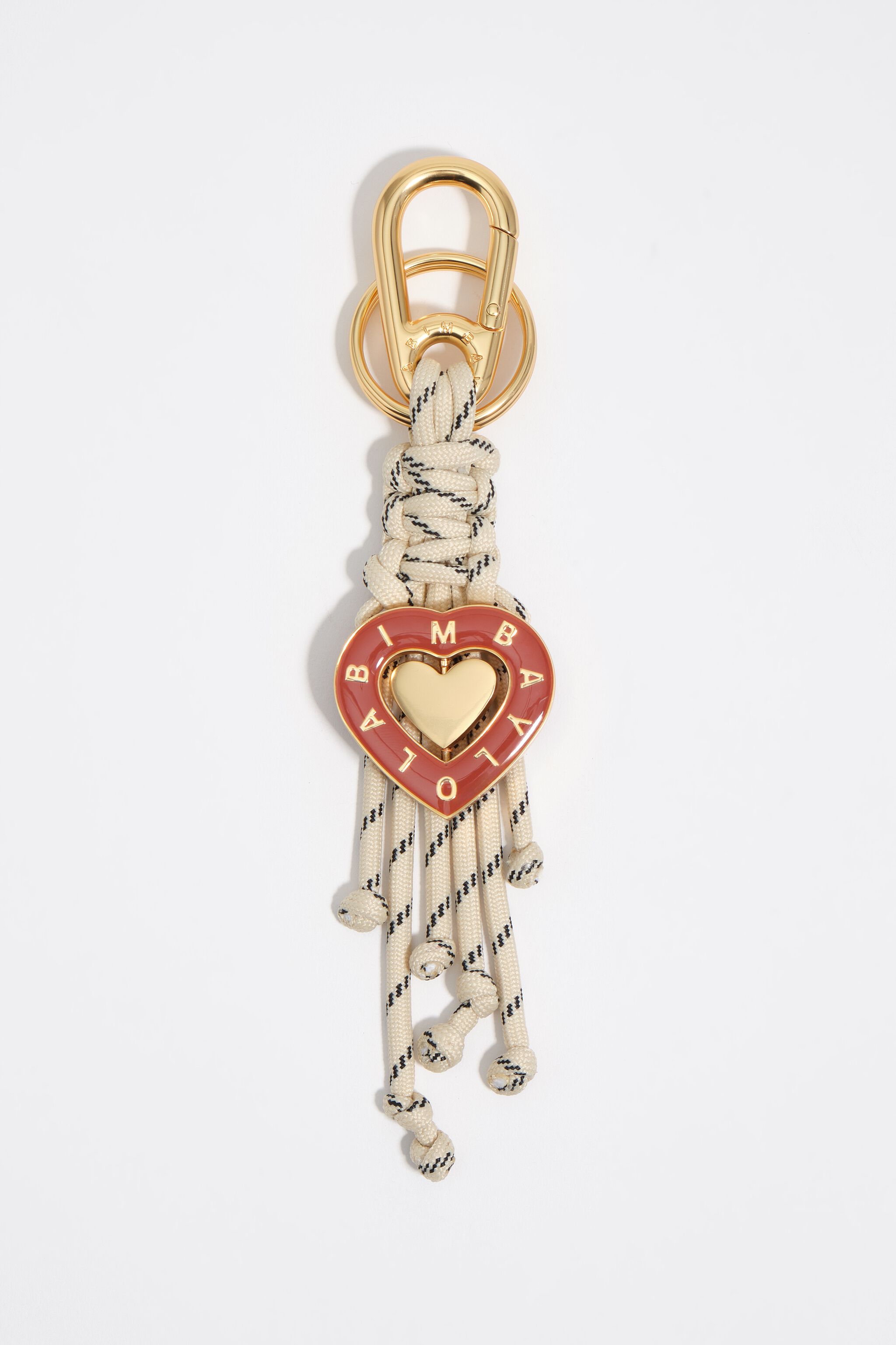 Ivory heart rope key ring