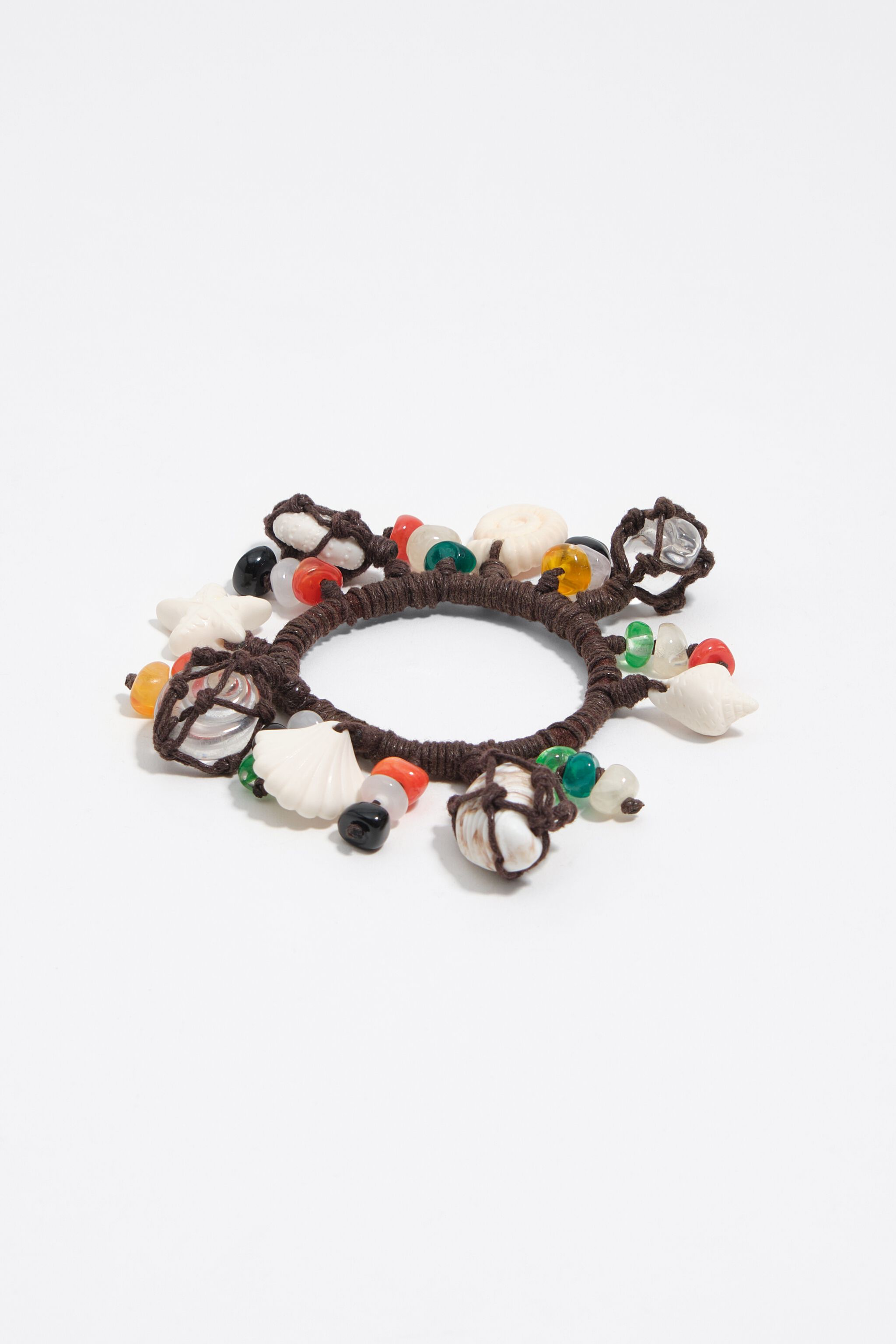 Multicolor charms scrunchie