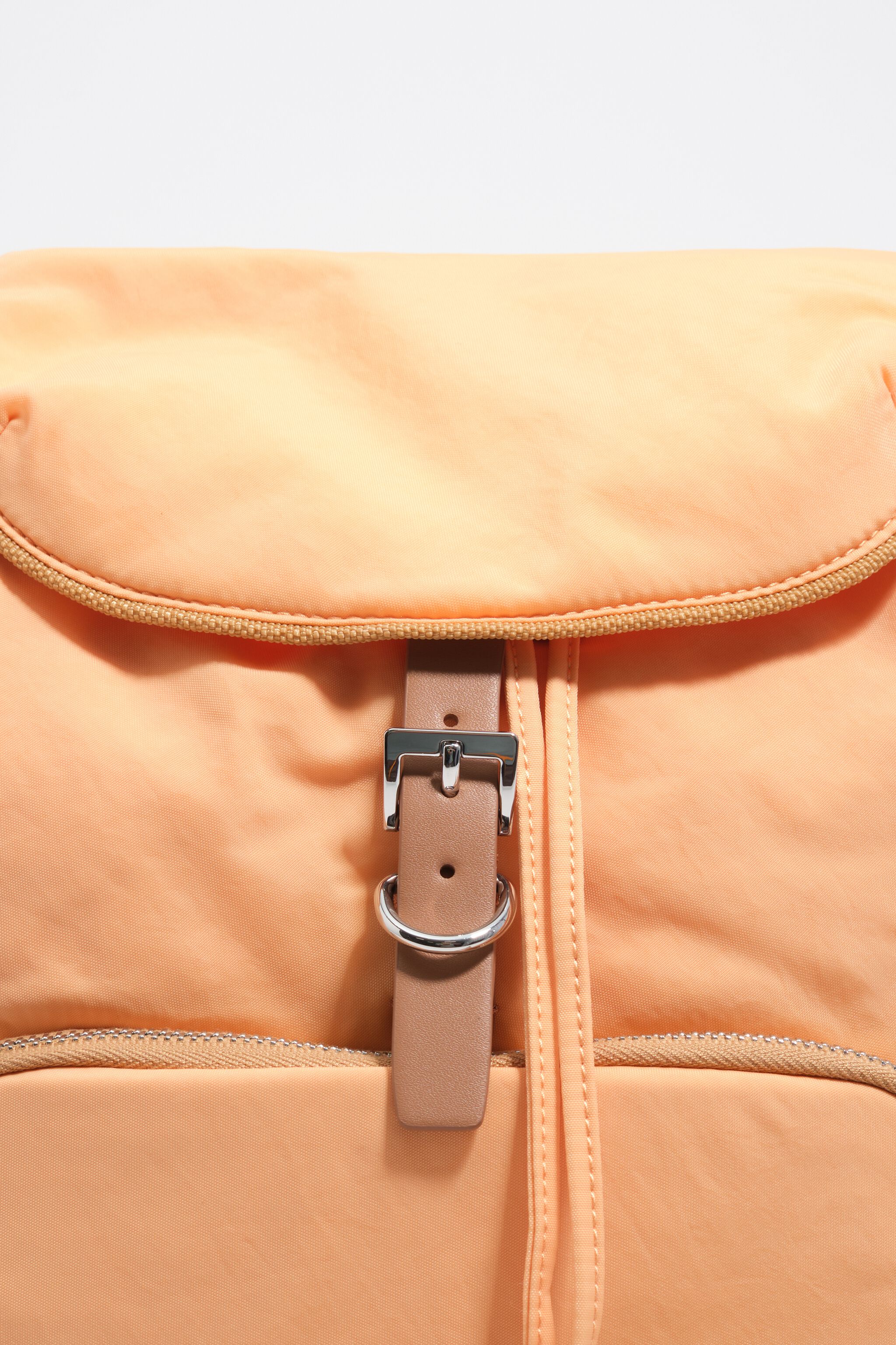 Orange sorbet nylon Pocket backpack