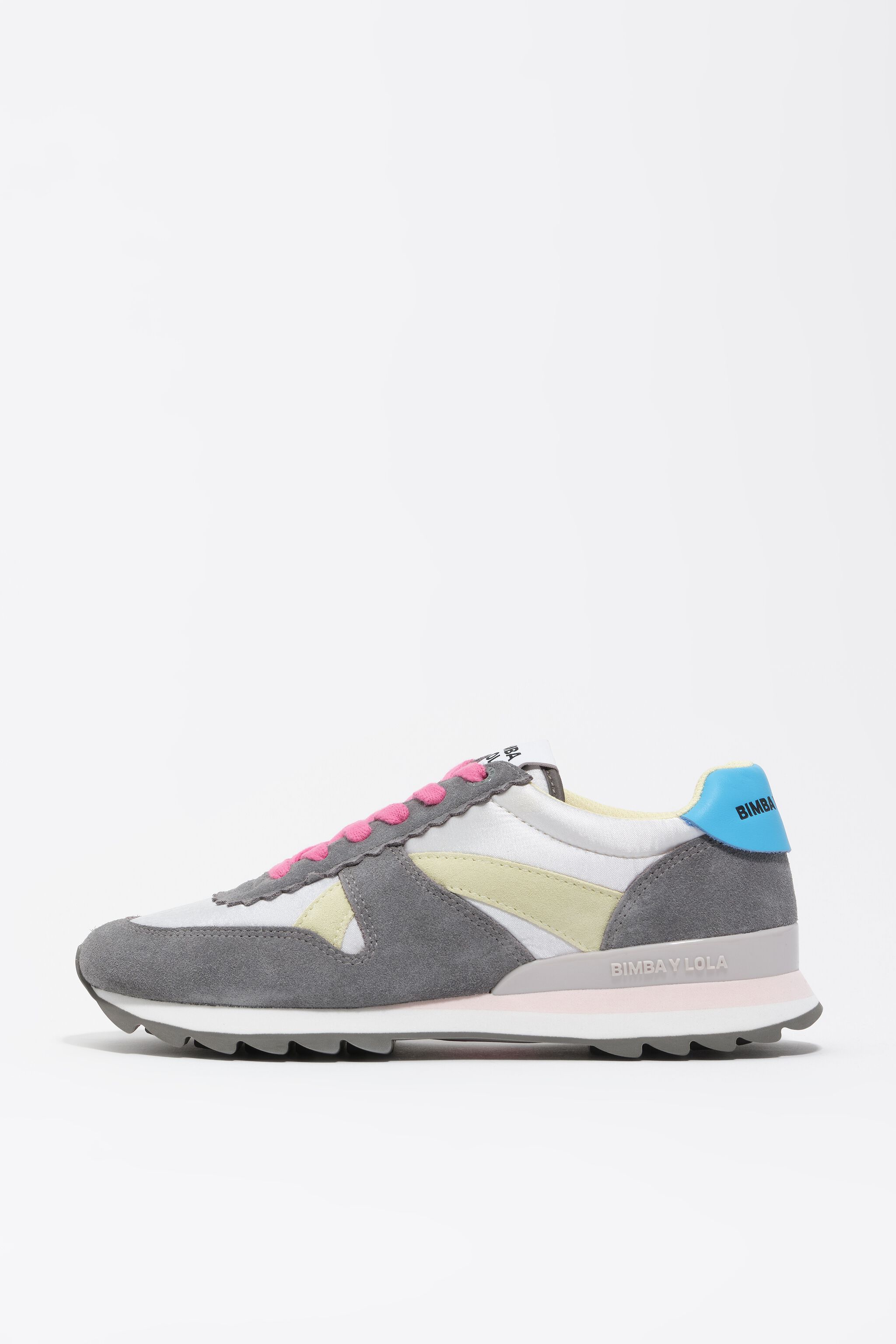 Multicolor gray suede and nylon 13 19 technical sneaker