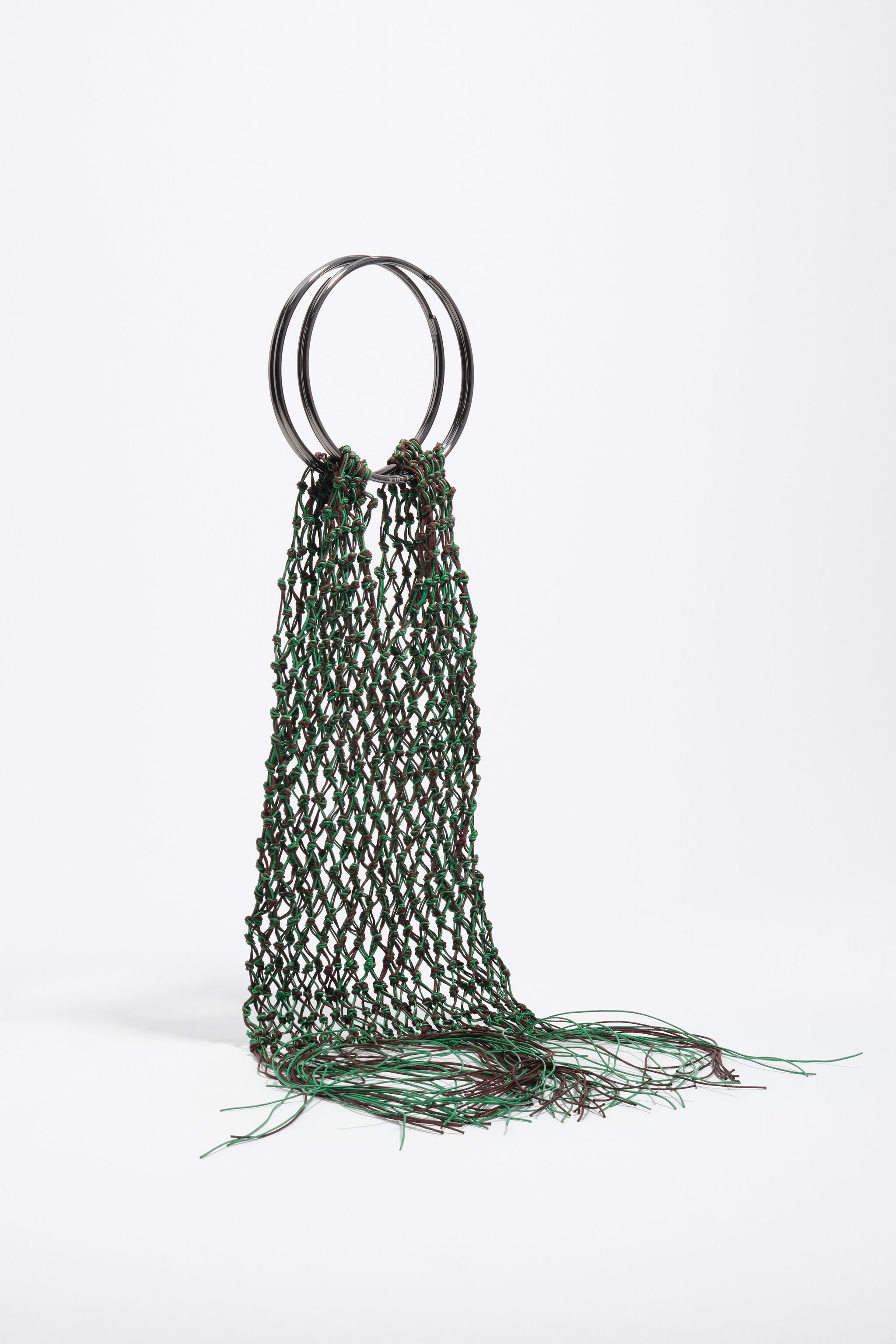 Green leather bag