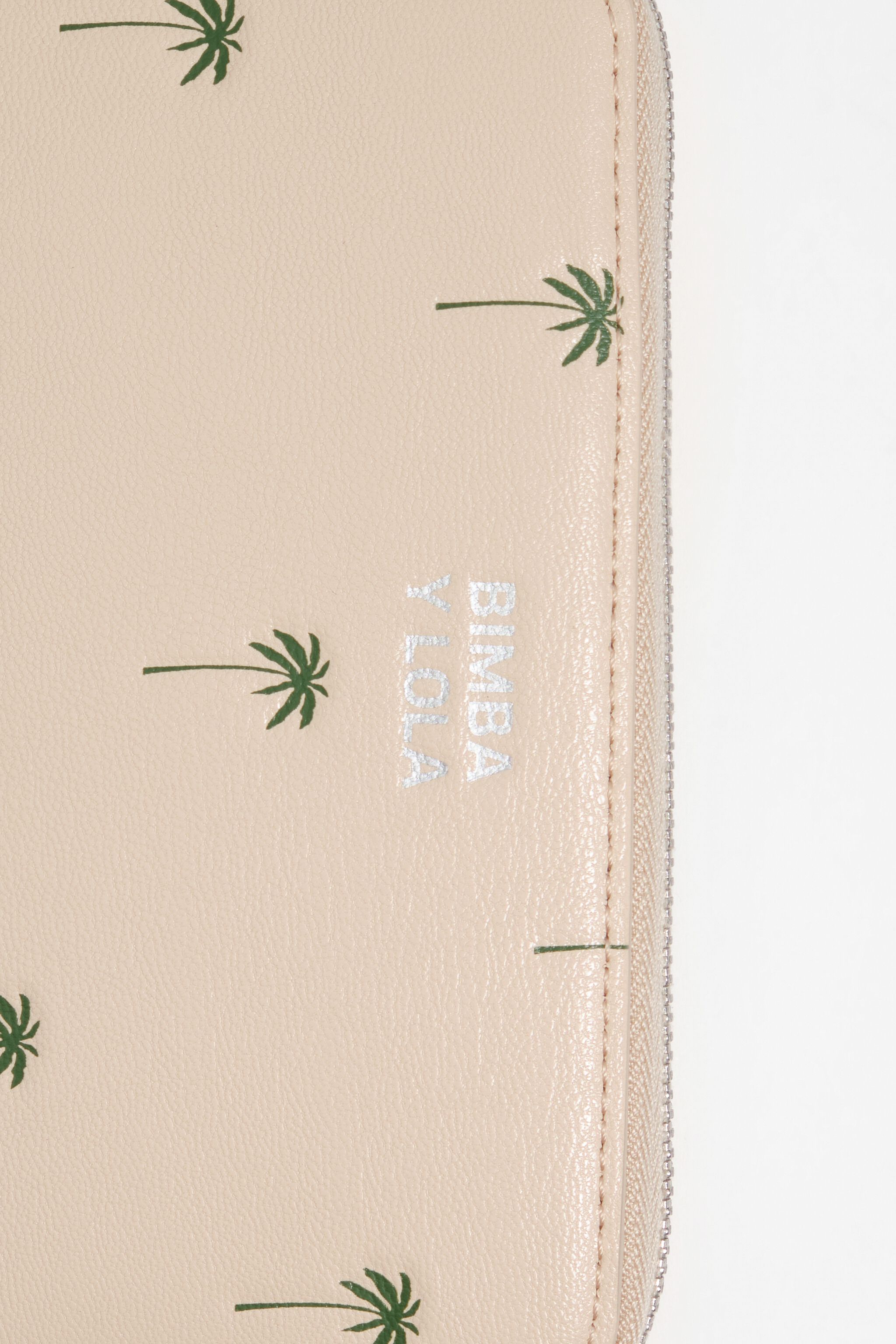 Medium sand leather horizontal Palms wallet