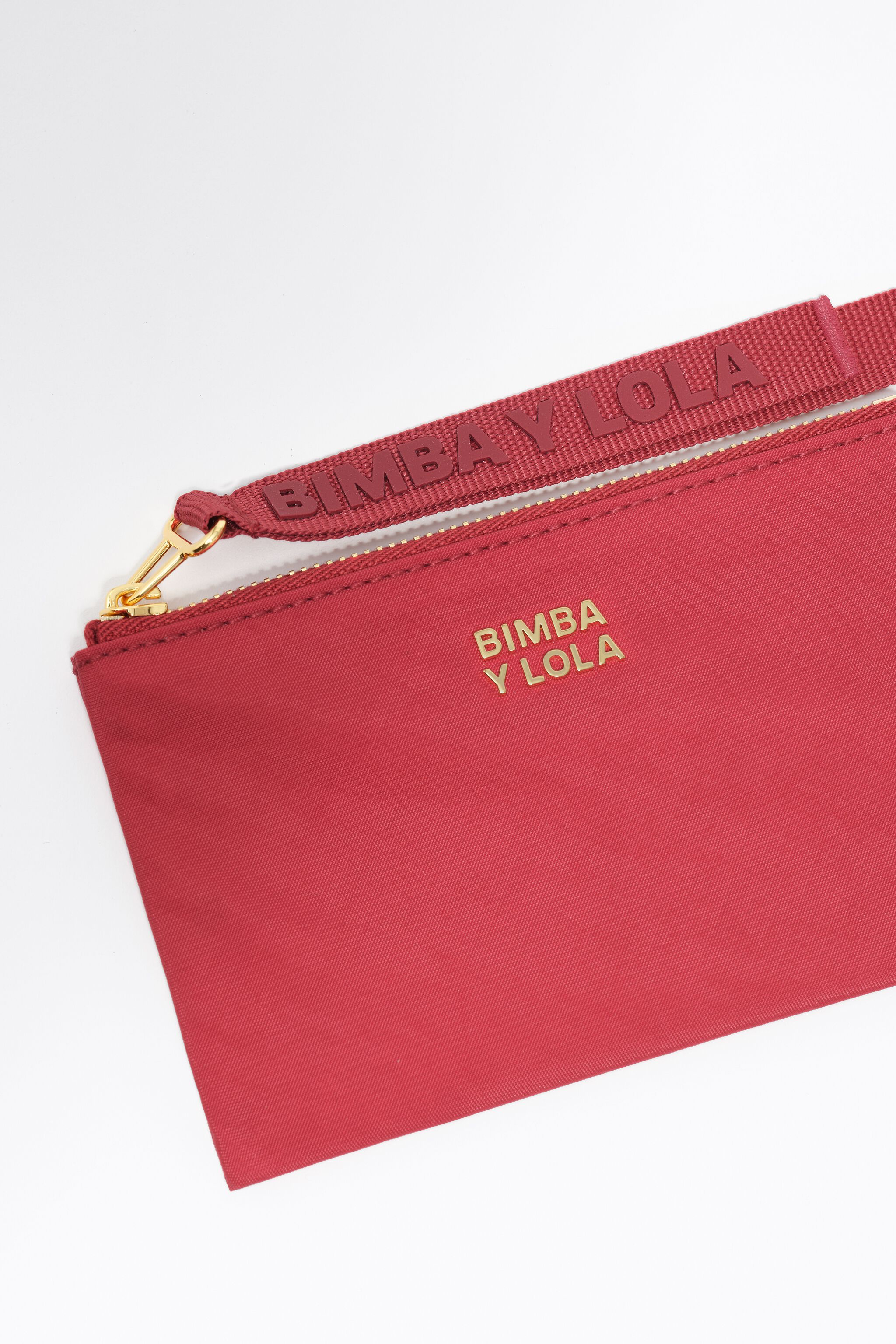 Red nylon coin purse