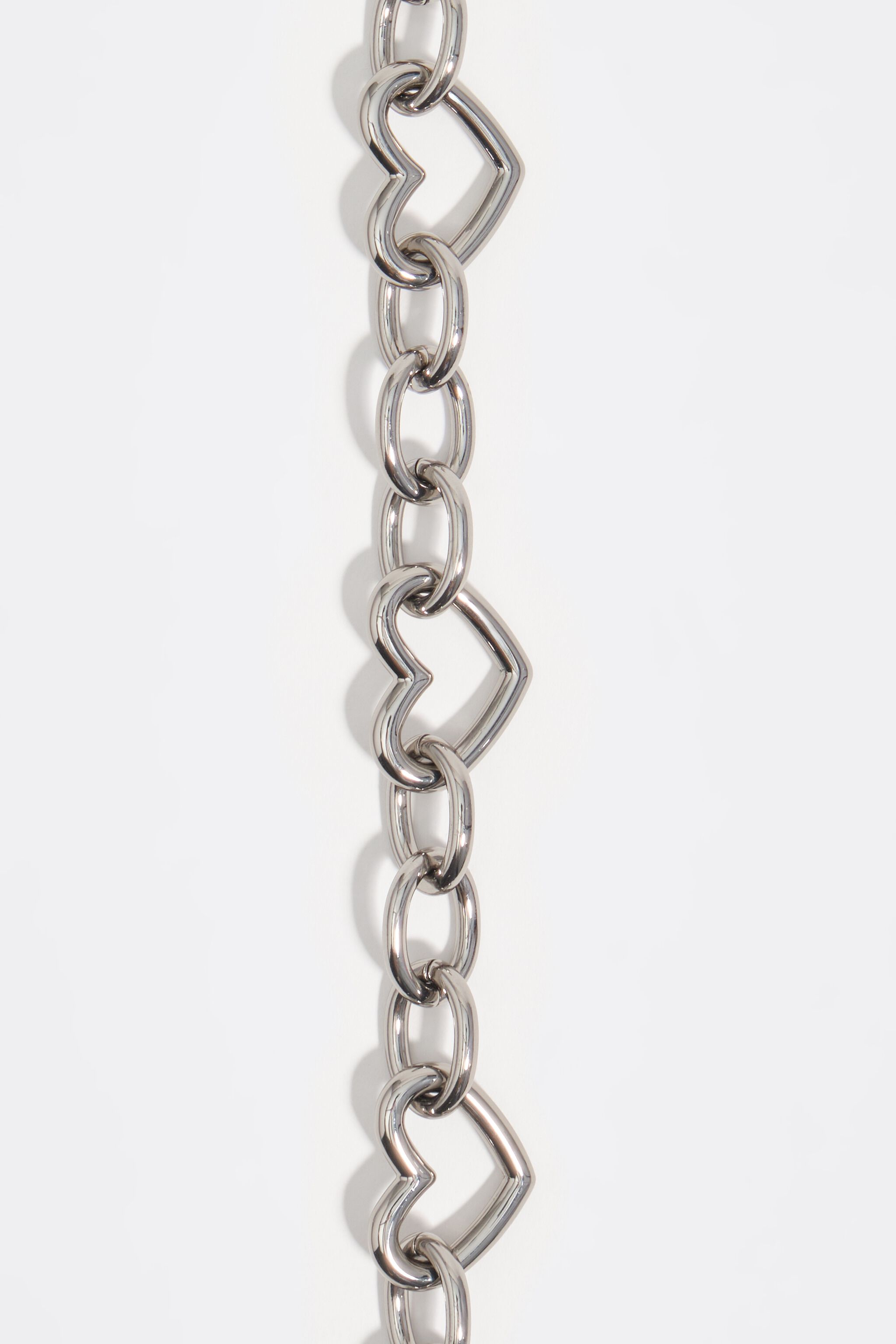 Silver heart chain necklace