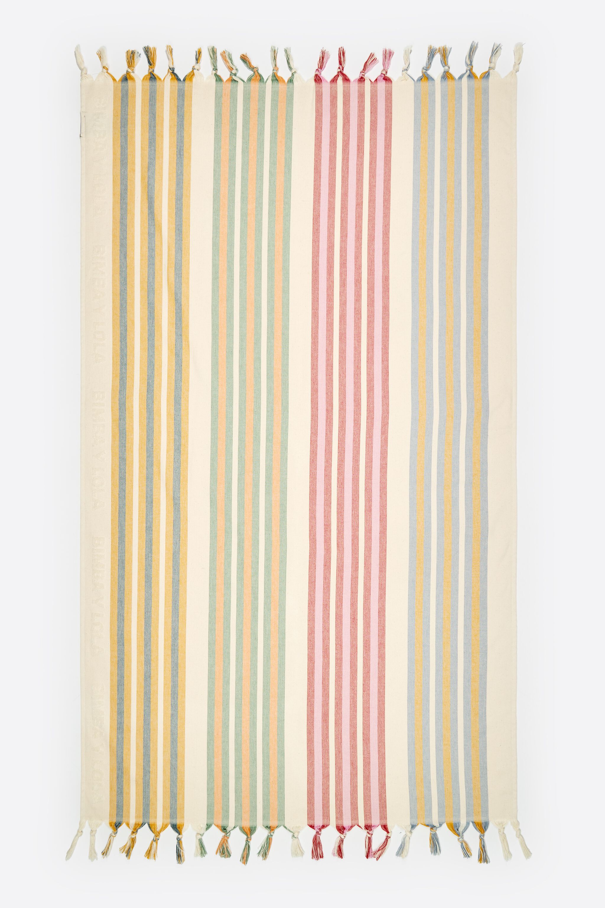 Ivory striped towel