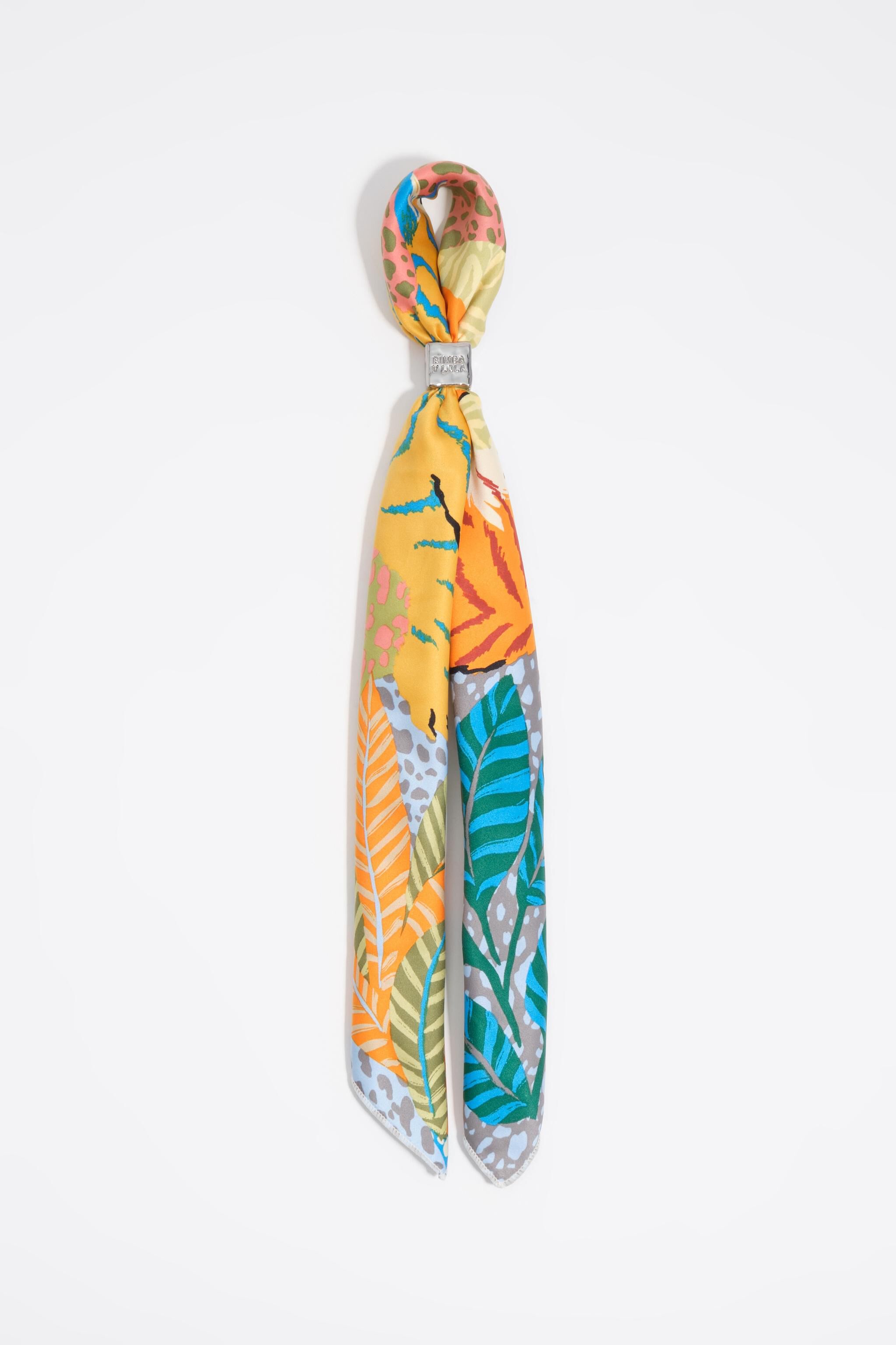 Wild orange scarf bag charm