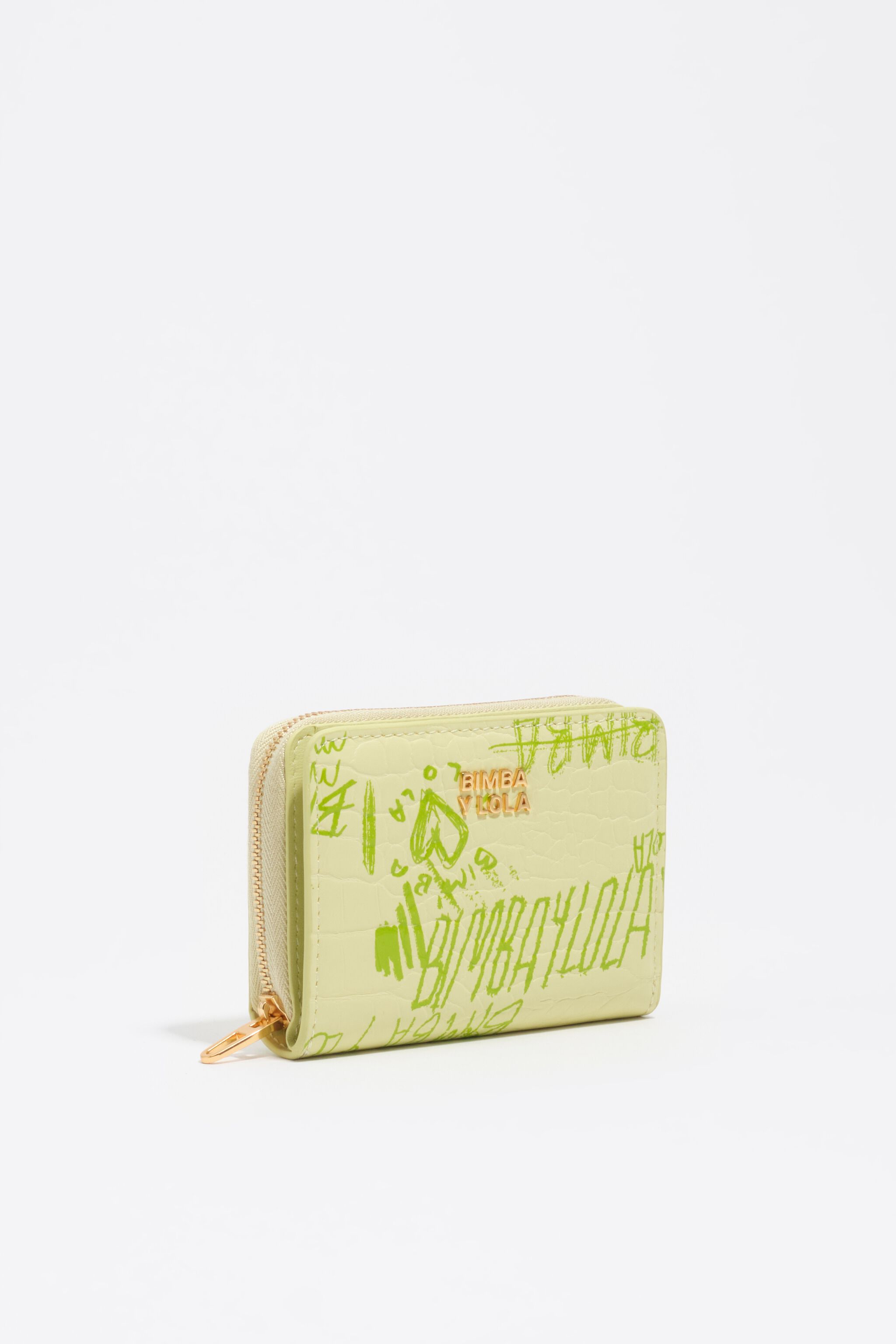 Pastel green BIMBA logos flap purse
