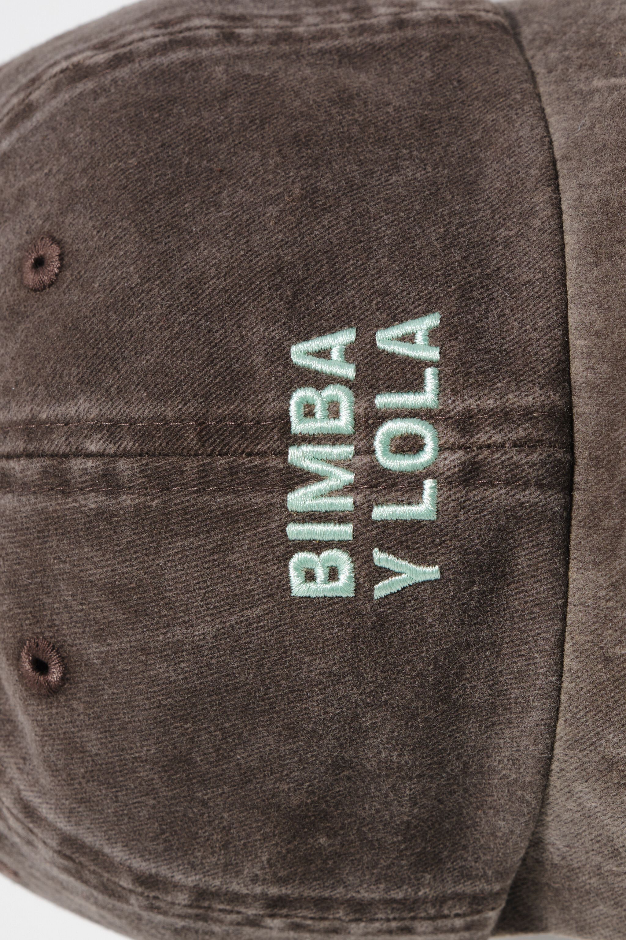 Washed brown cotton cap