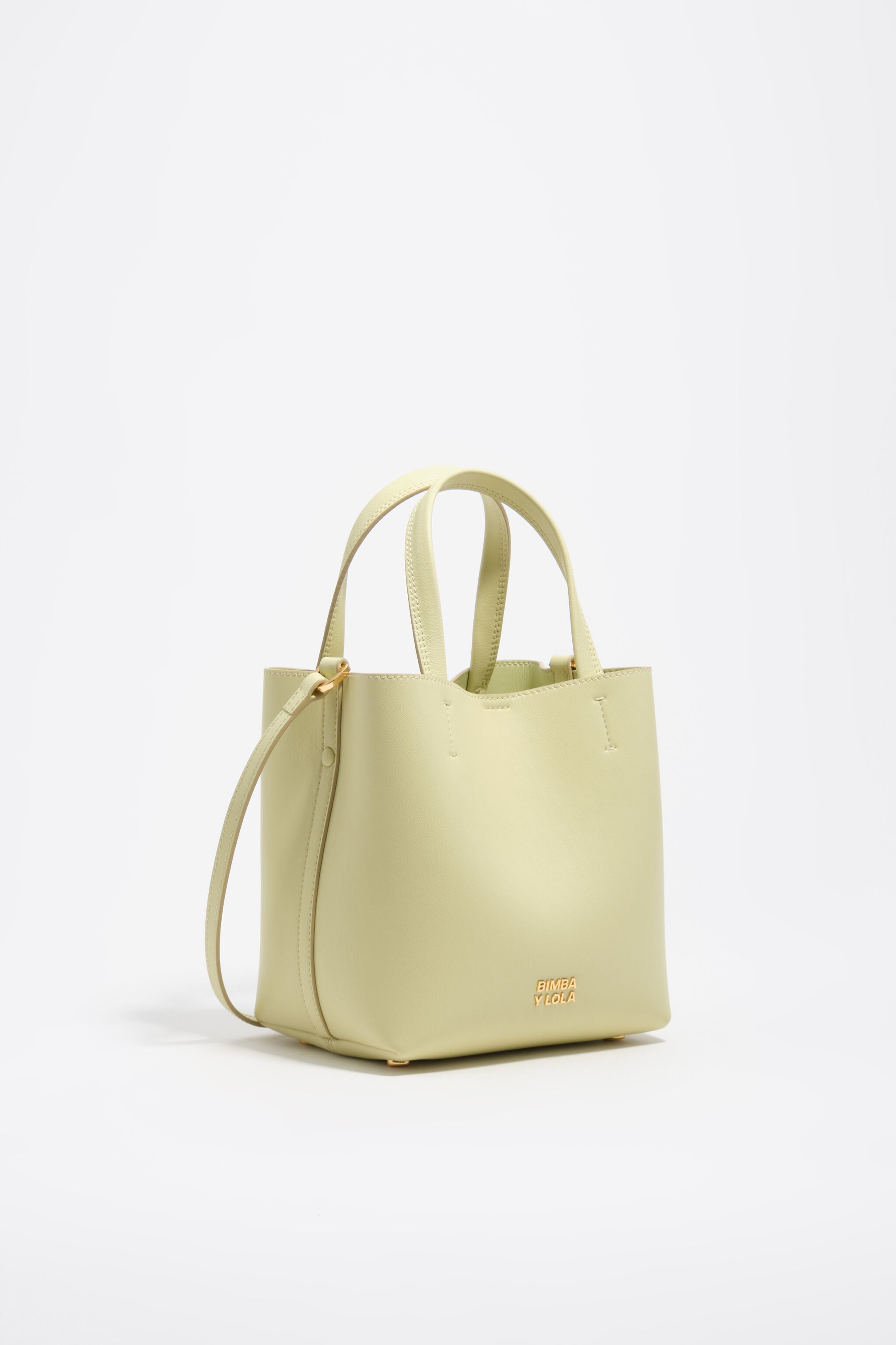 Small pale green leather Chihuahua bag