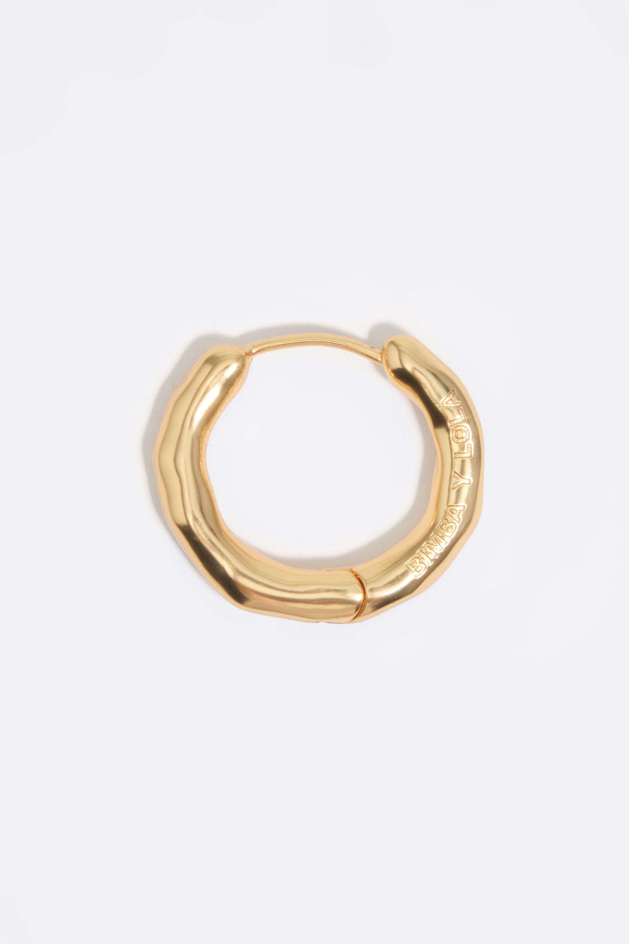 Matte gold irregular hoop earrings