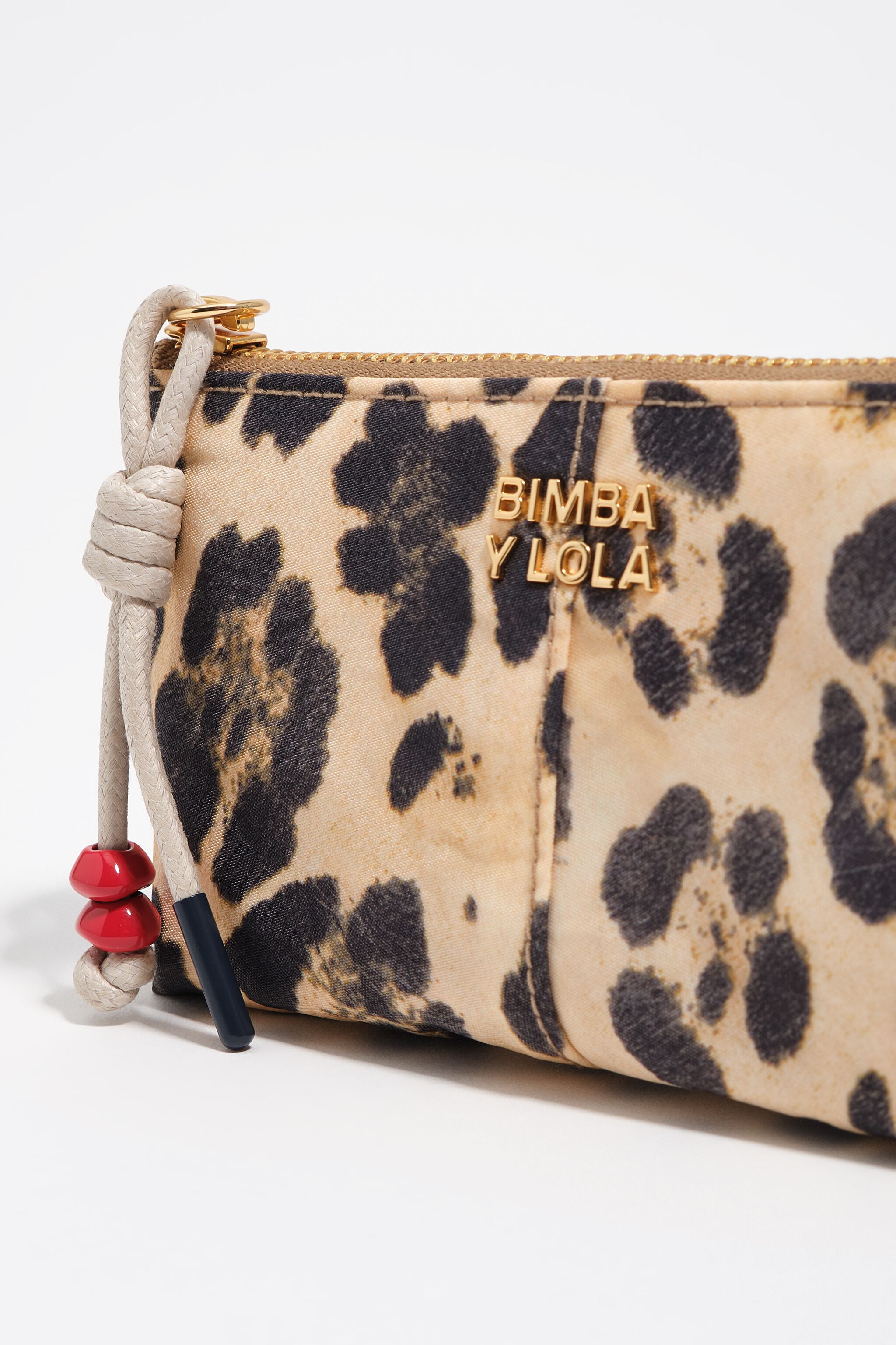 Natural Leopard nylon coin purse