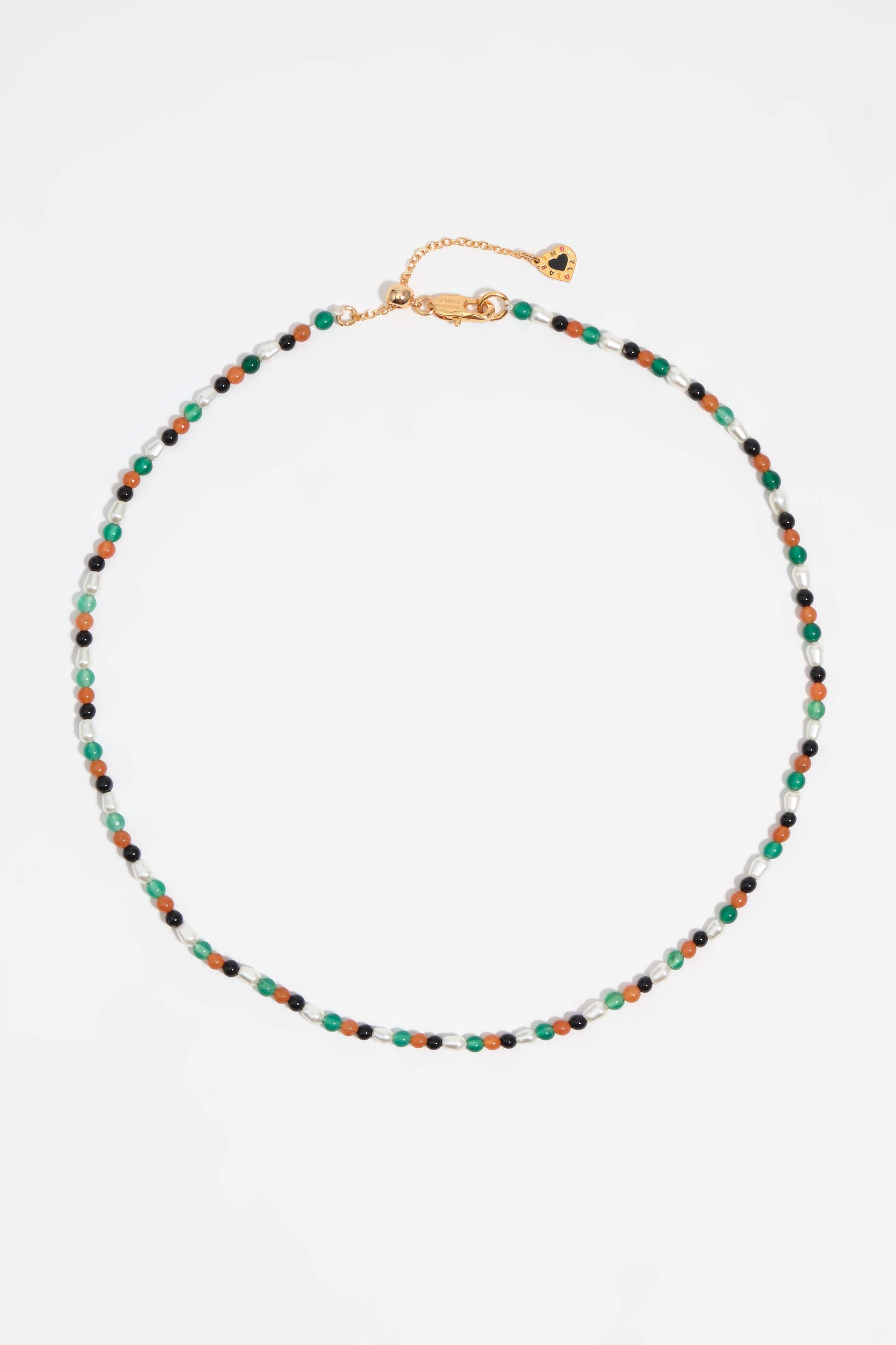 Golden chains and stones necklace